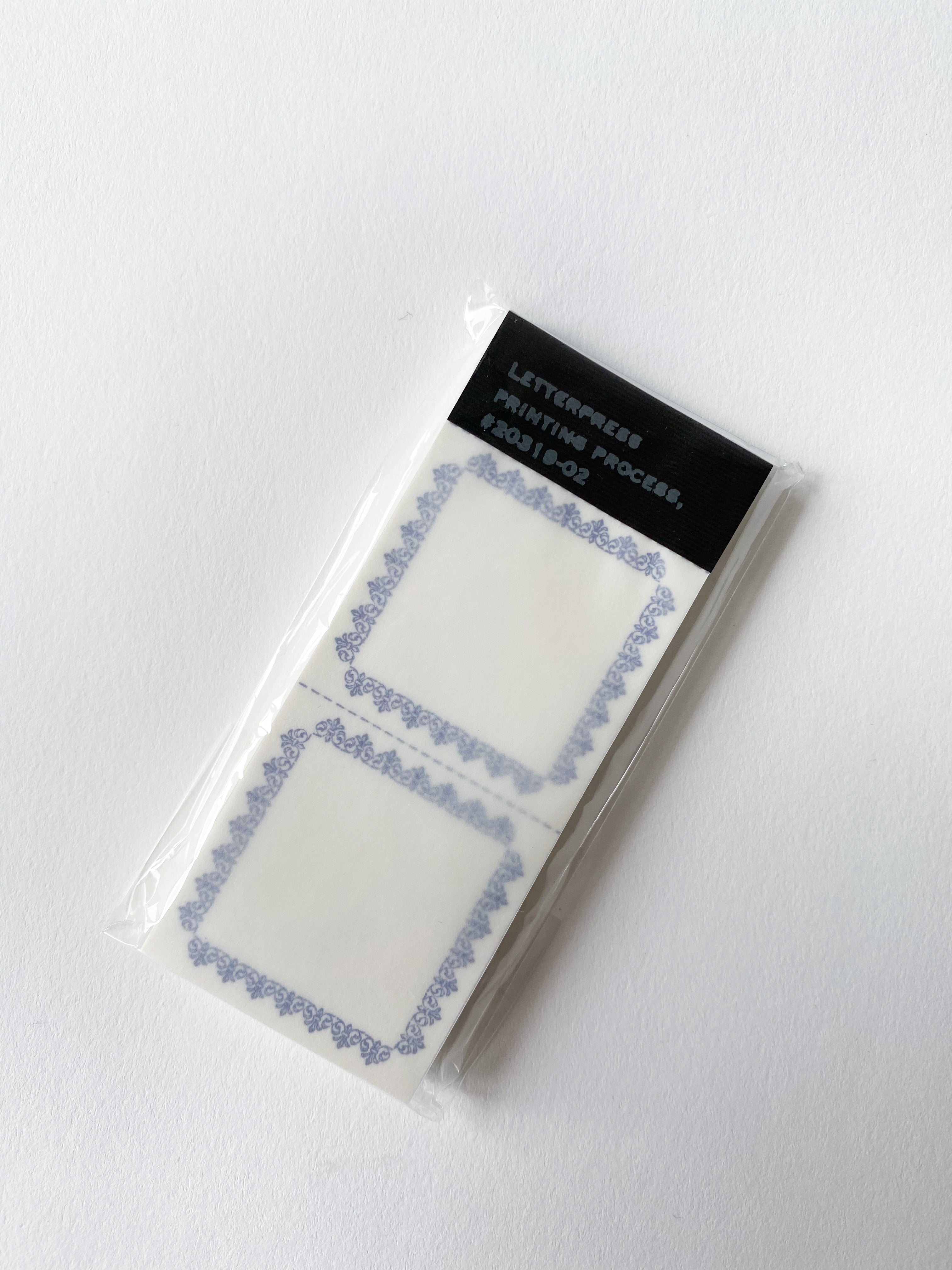 Letterpress Label Book - Dark Blue