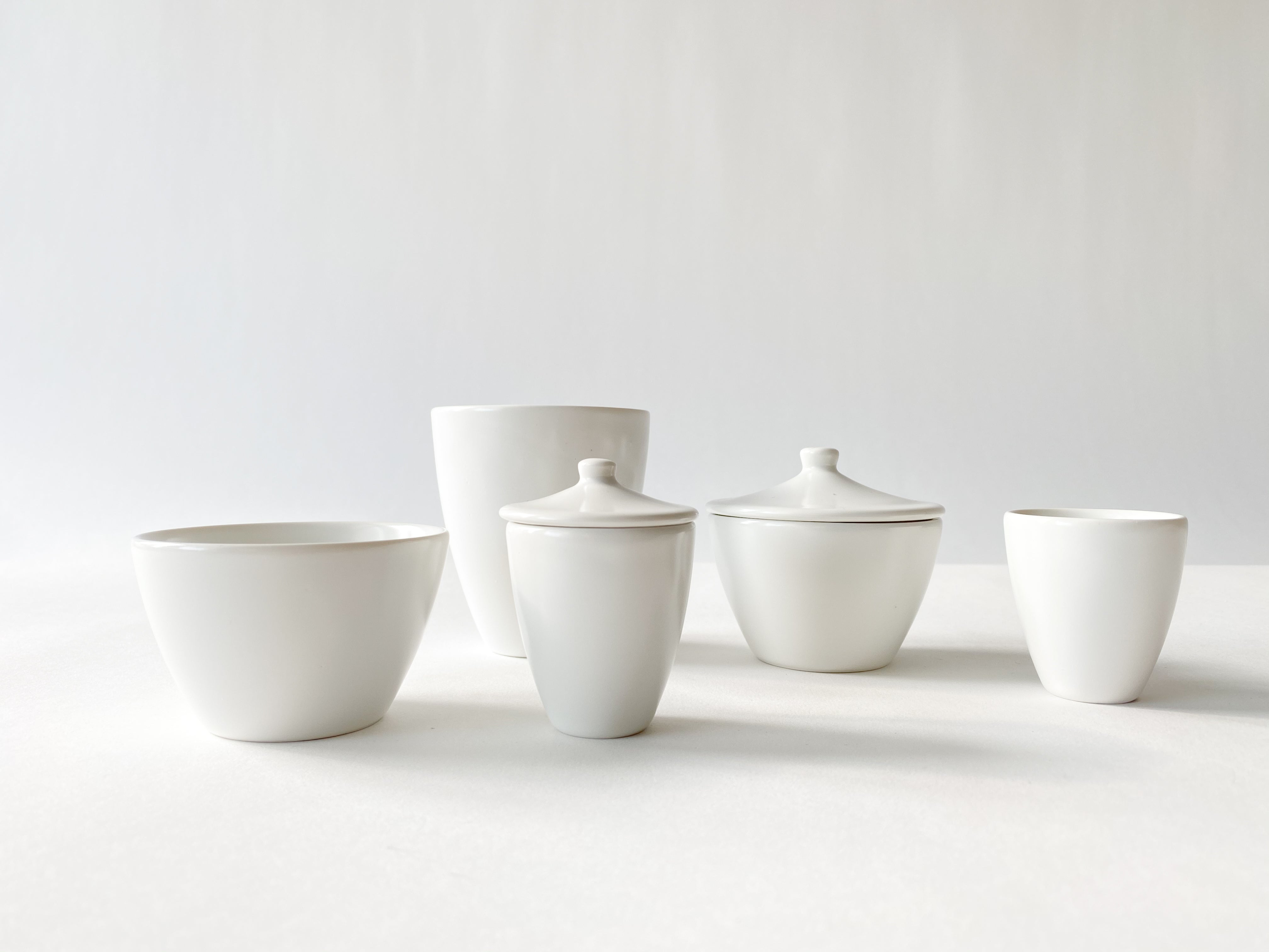 White Porcelain Long Cup Small