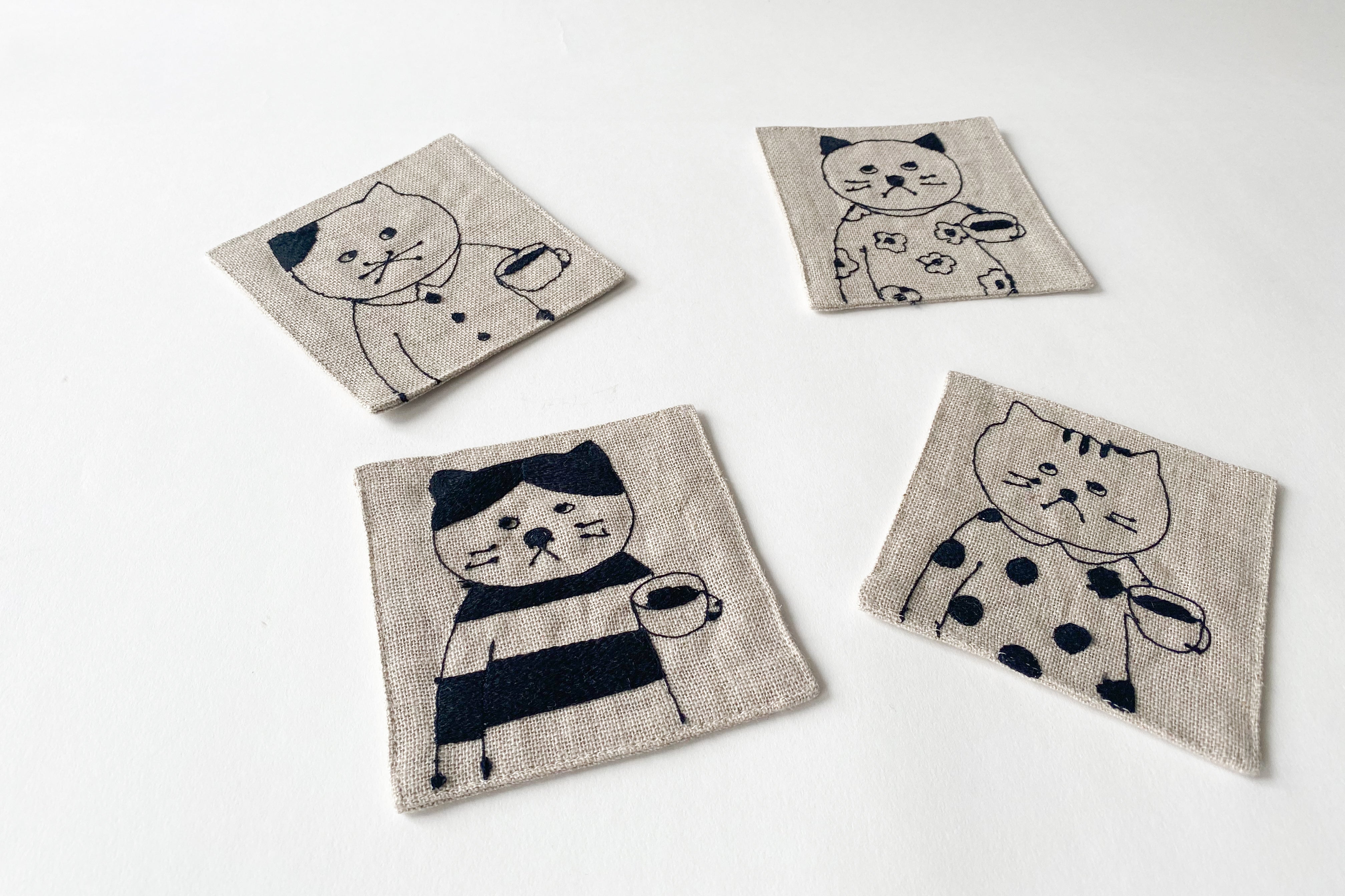 Sennokoto Embroidery Linen Coaster