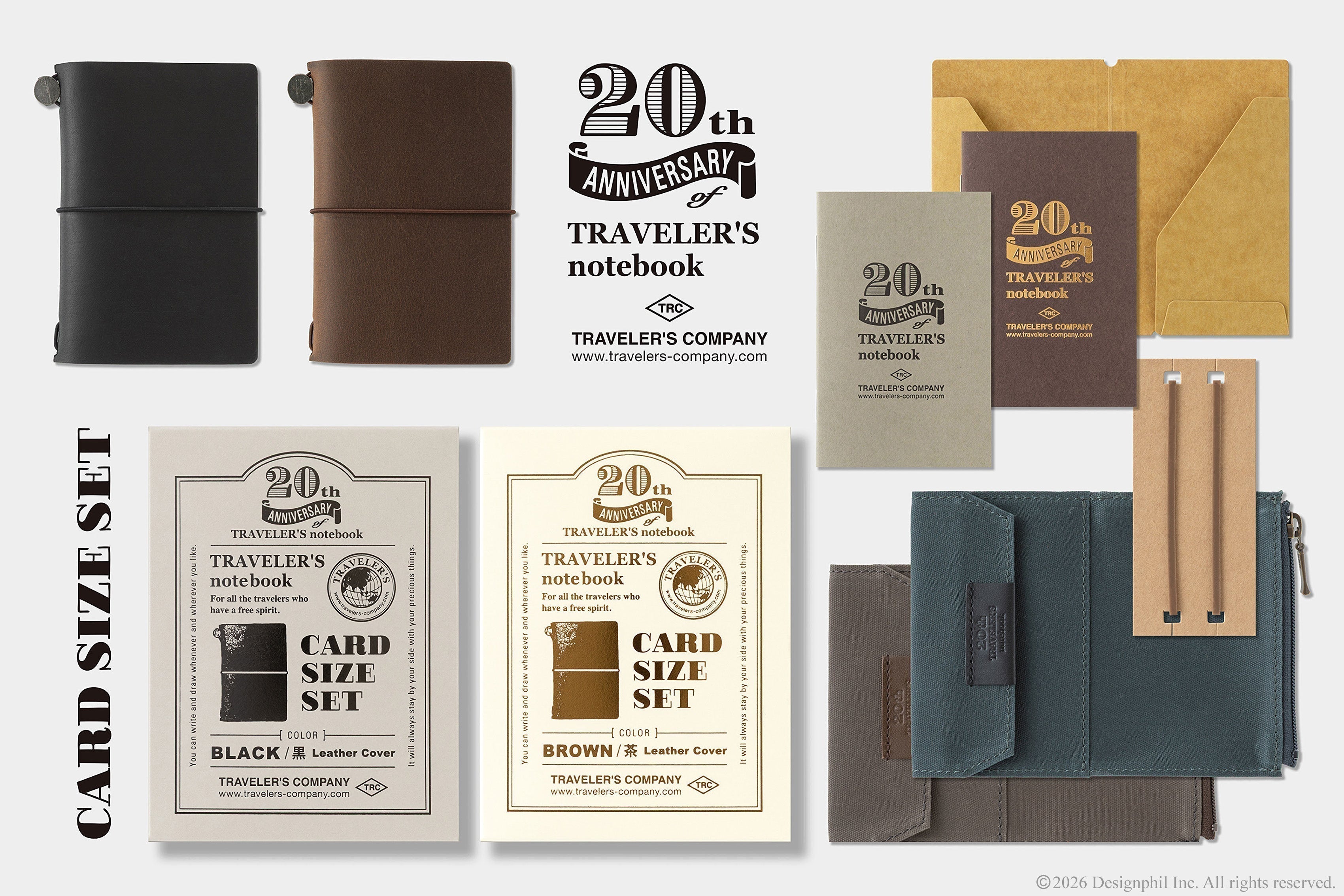 TRAVELER’S notebook Card Size 20th Anniversary Set
