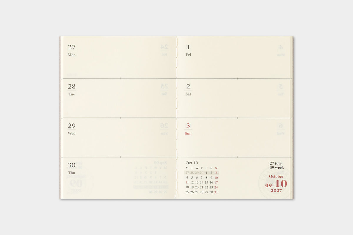 2027 WEEKLY REFILL - PASSPORT SIZE