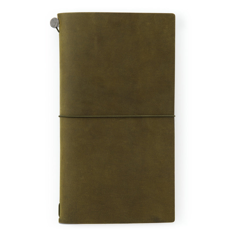 Traveler's Notebook Cover (Olive, Brown, Camel, Blue, Black) - Regular Size