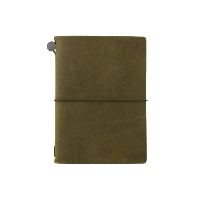 Traveler's Notebook Cover (Olive, Brown, Camel, Blue, Black) - Passport Size
