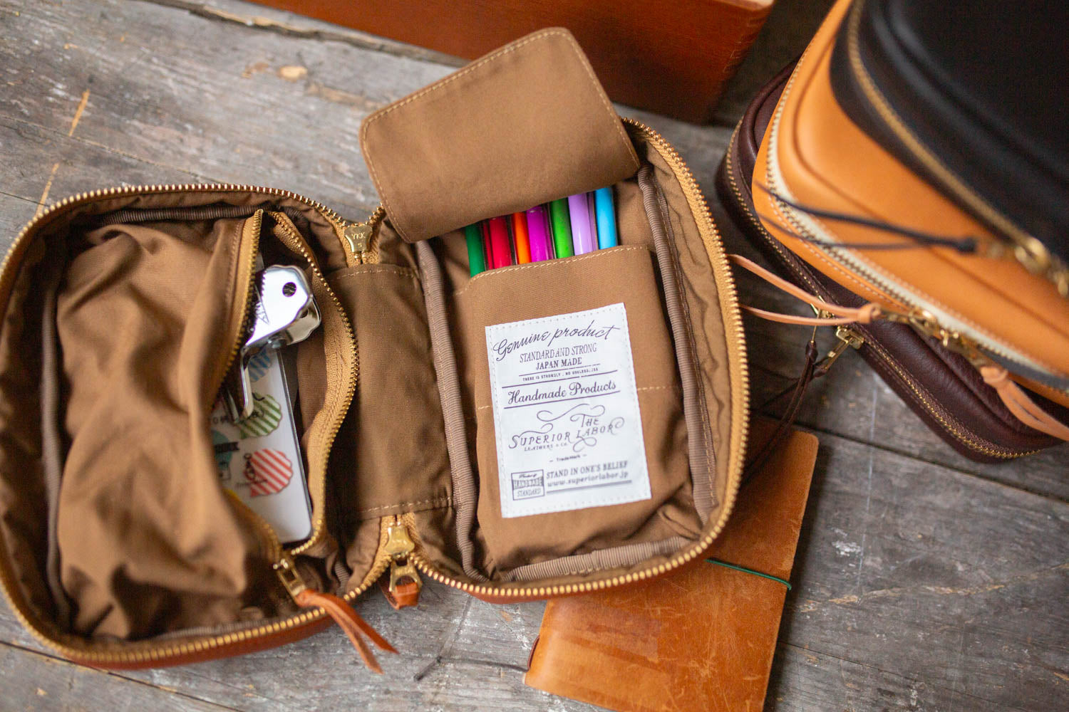 Leather Utility Case - Light Brown