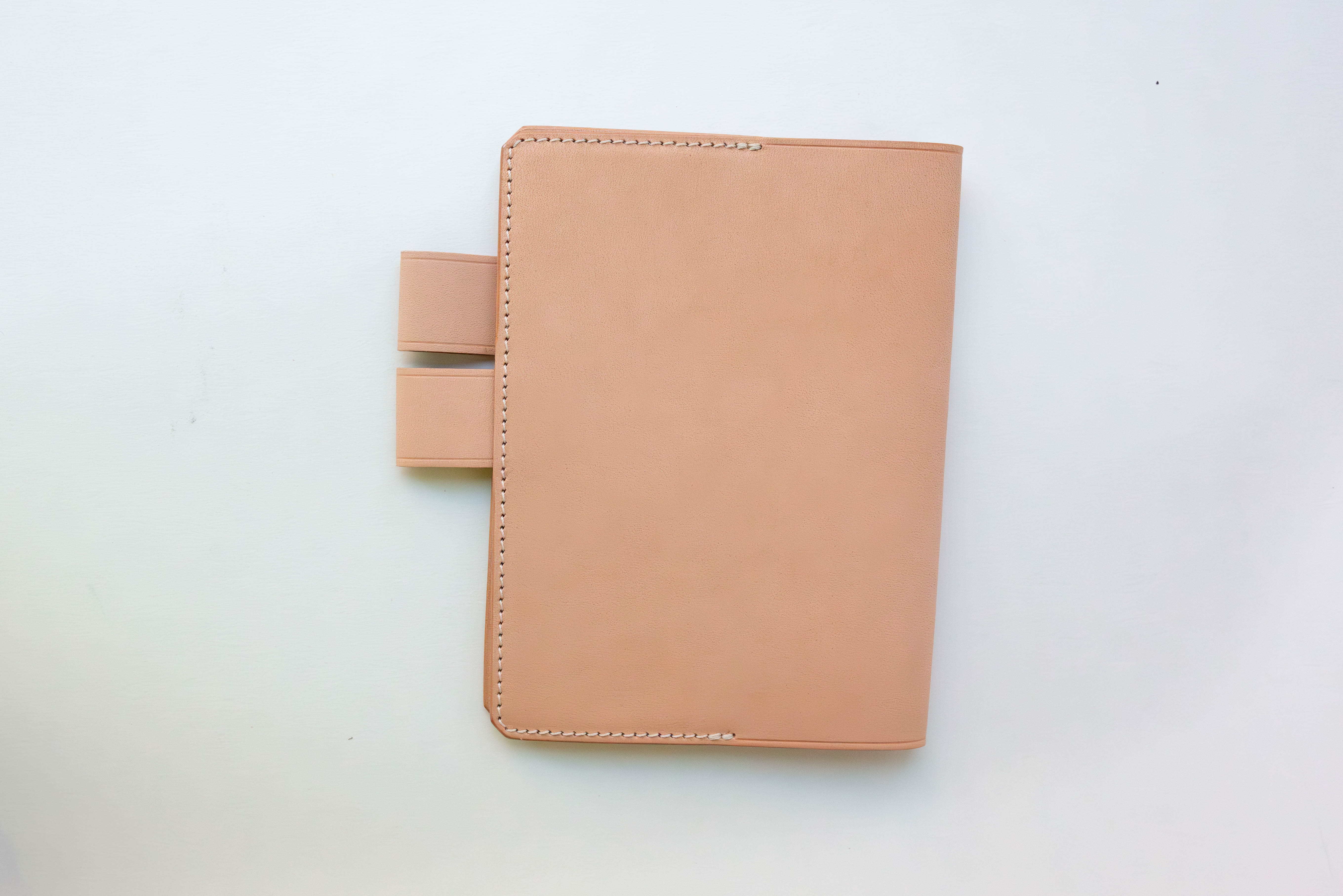 A6 Leather Note Keeper *Stamped Series* - Tan