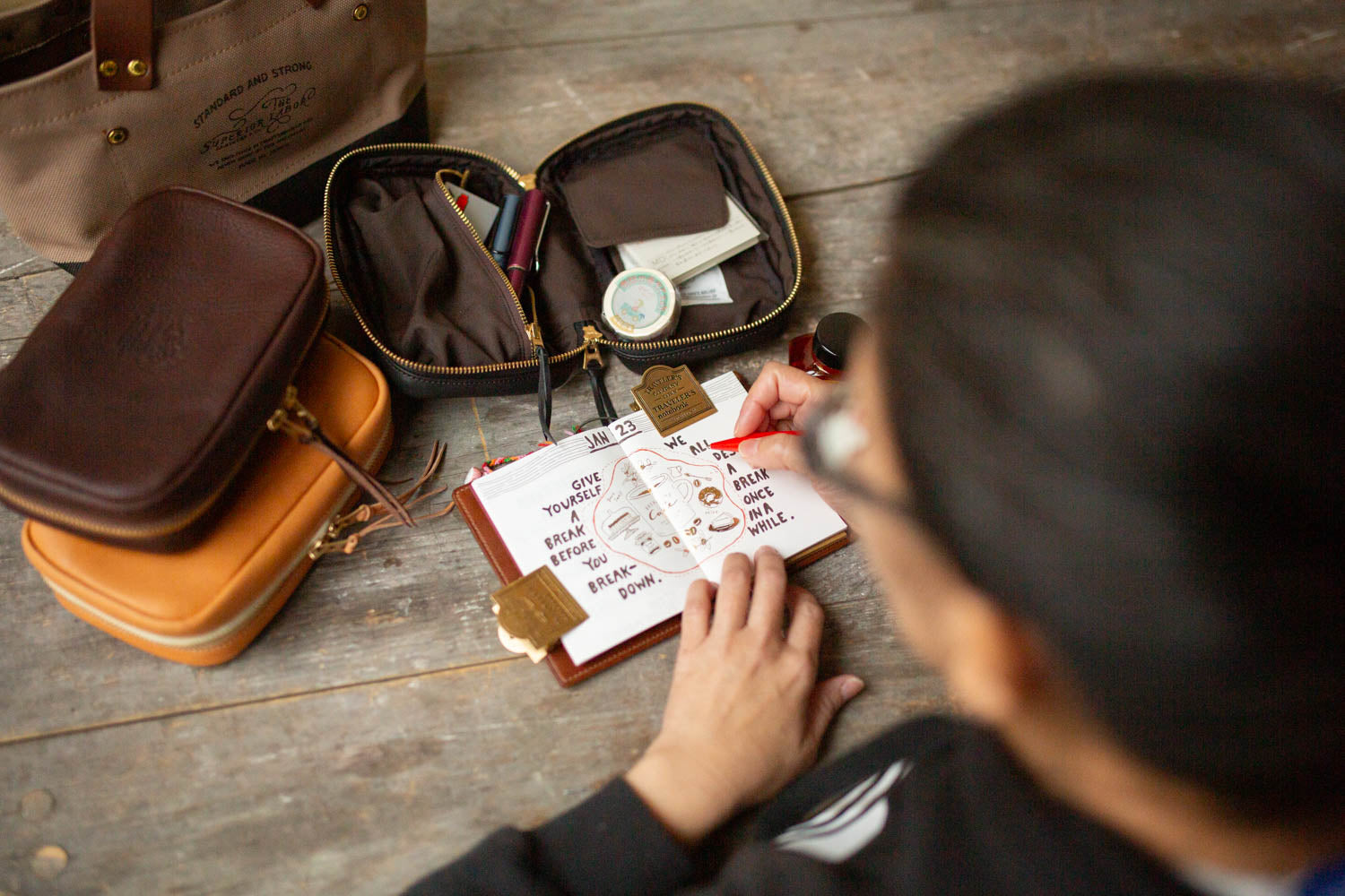 Leather Utility Case - Black