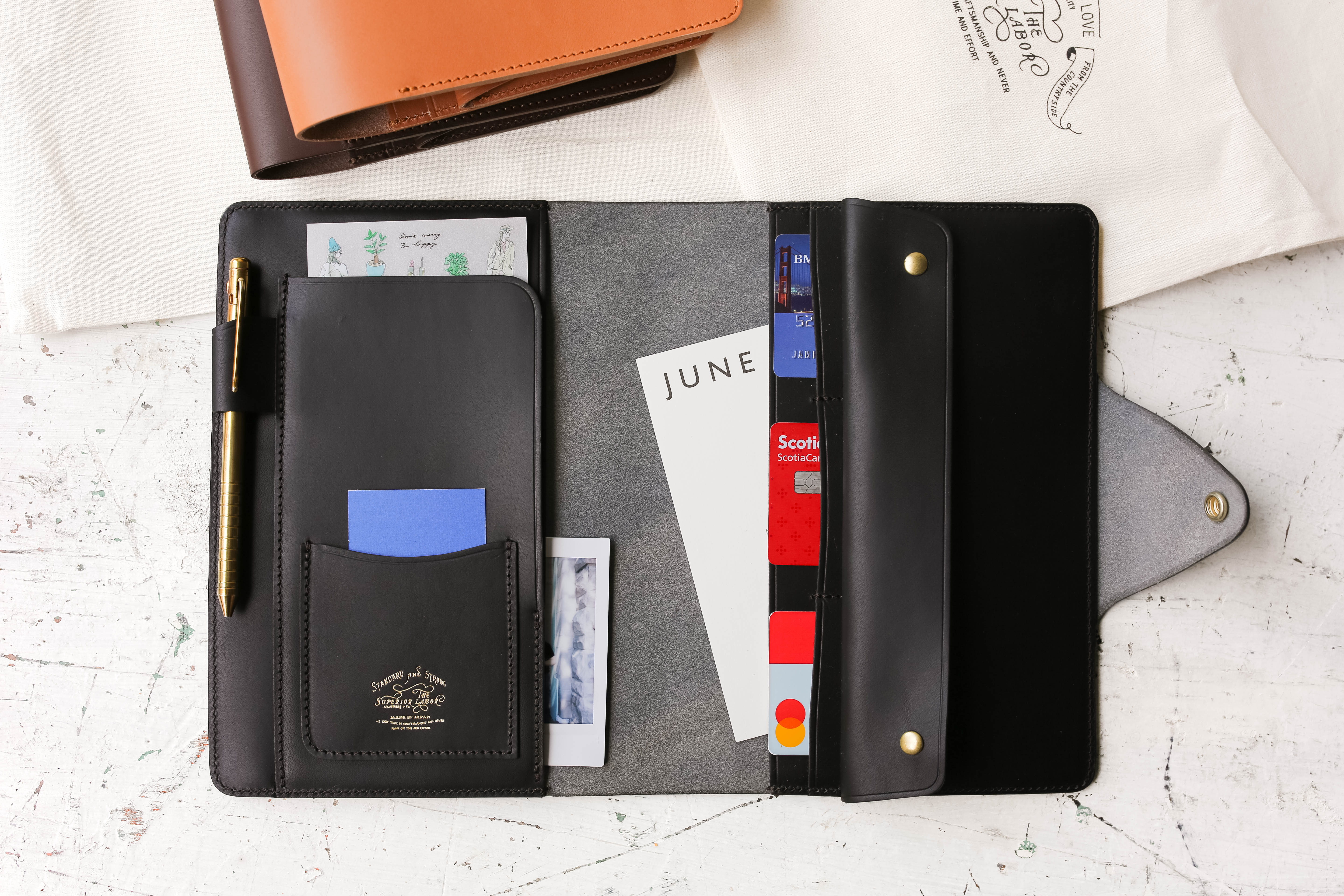 Ingrassato A5 Things Holder - Tan