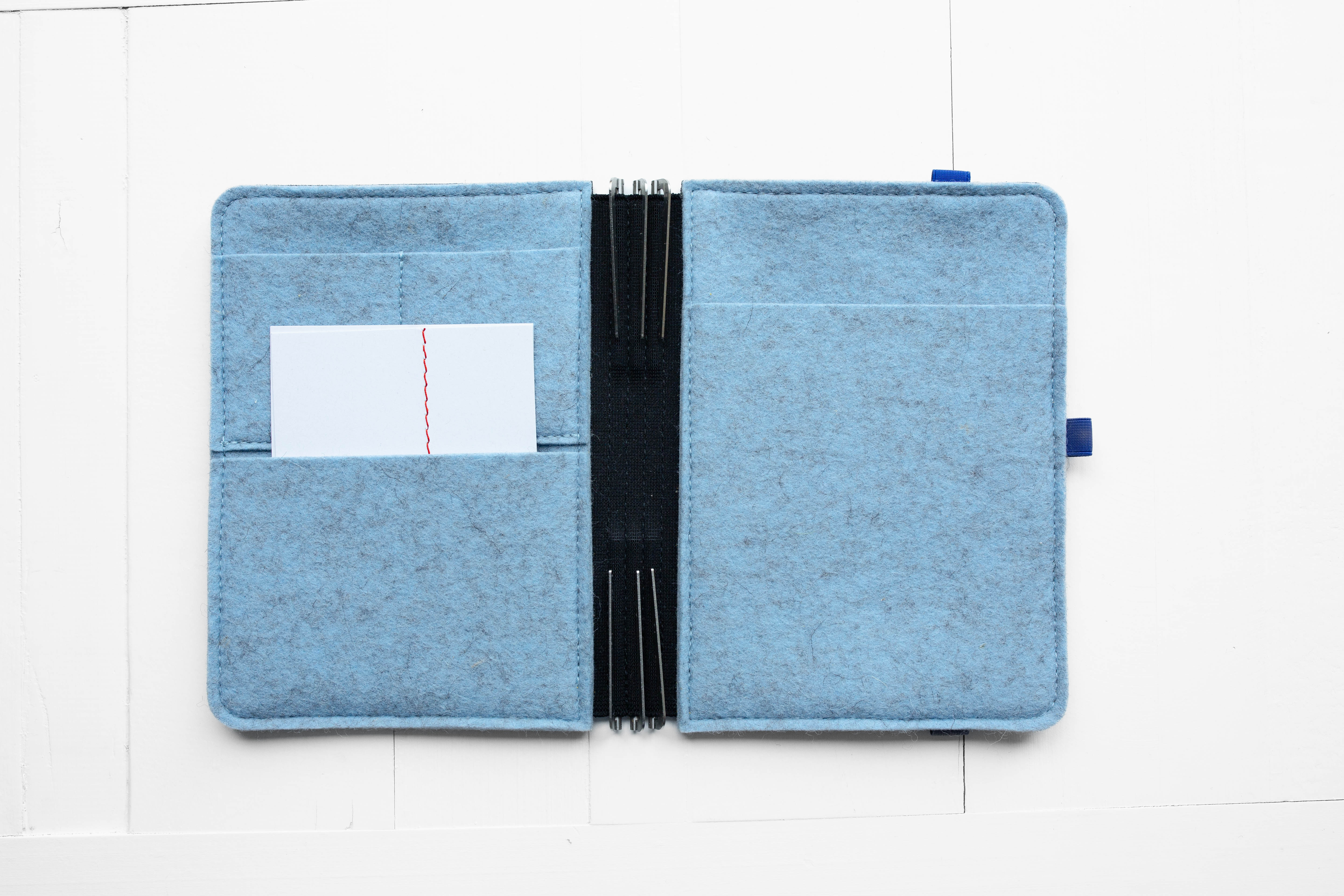 Taschenbegleiter LTD_031 - A5 Medium (Black/Ice Blue/Blue)