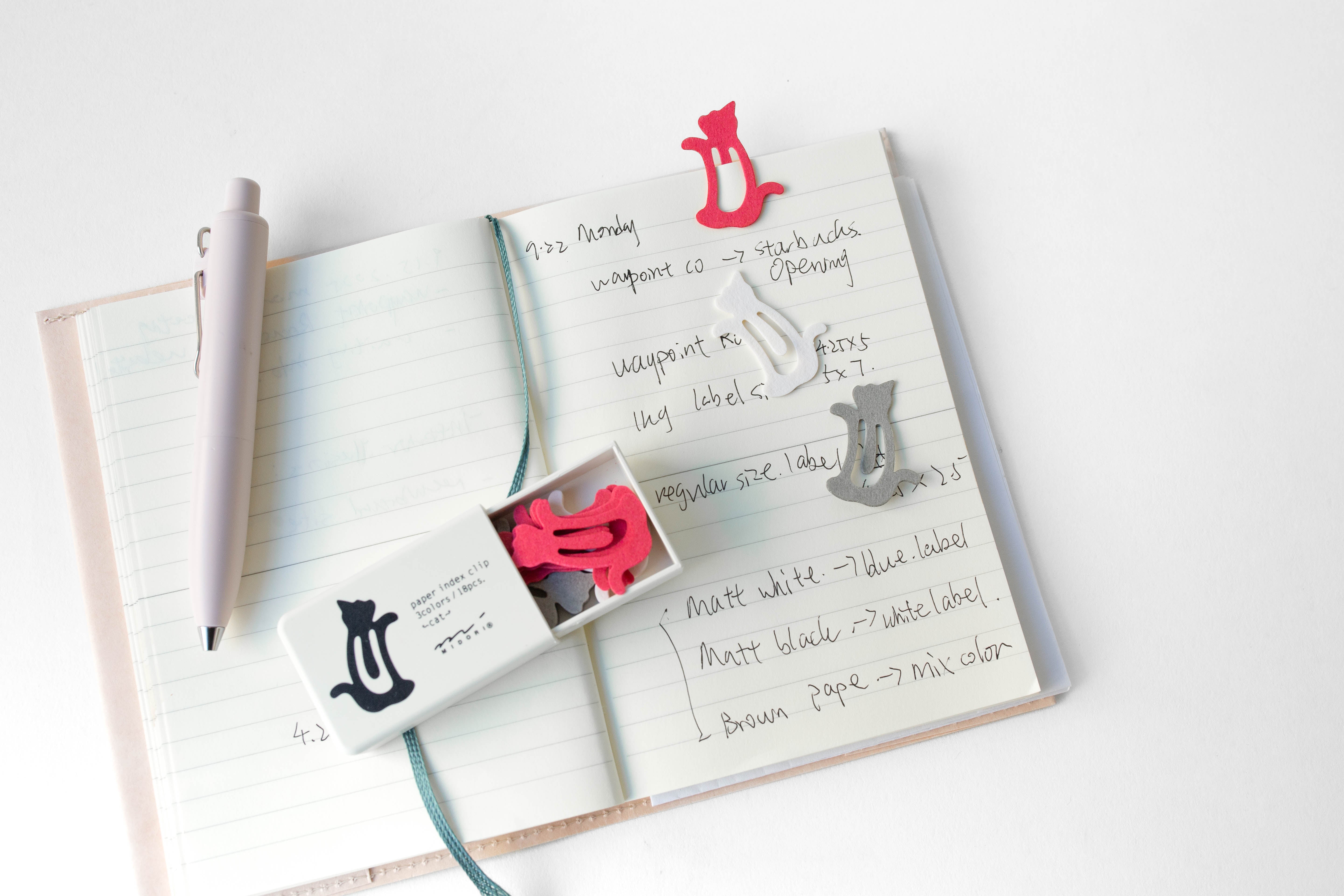 Paper Index Clip - Cat