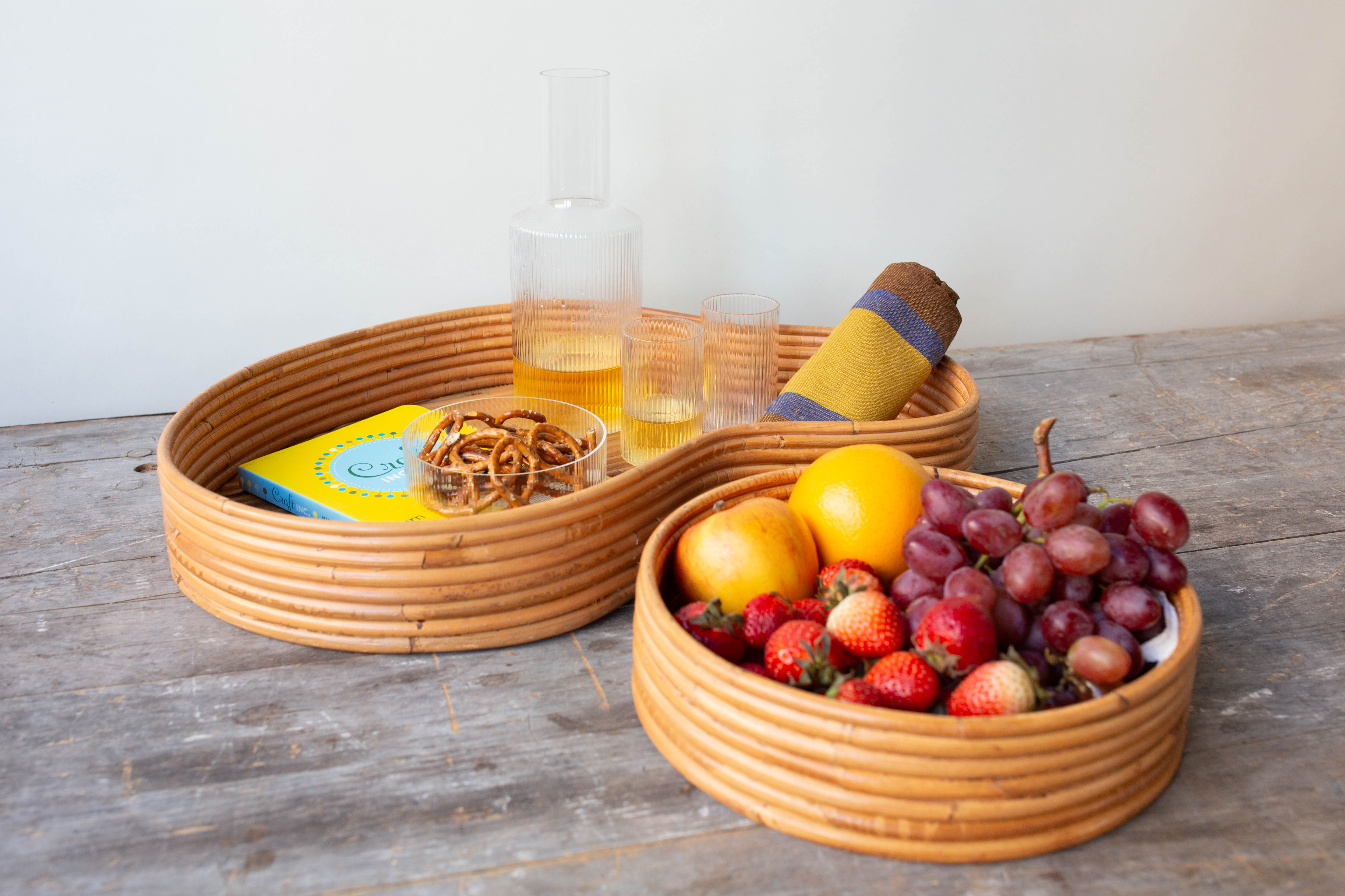 Isola Trays Natural Stained - Set of 2