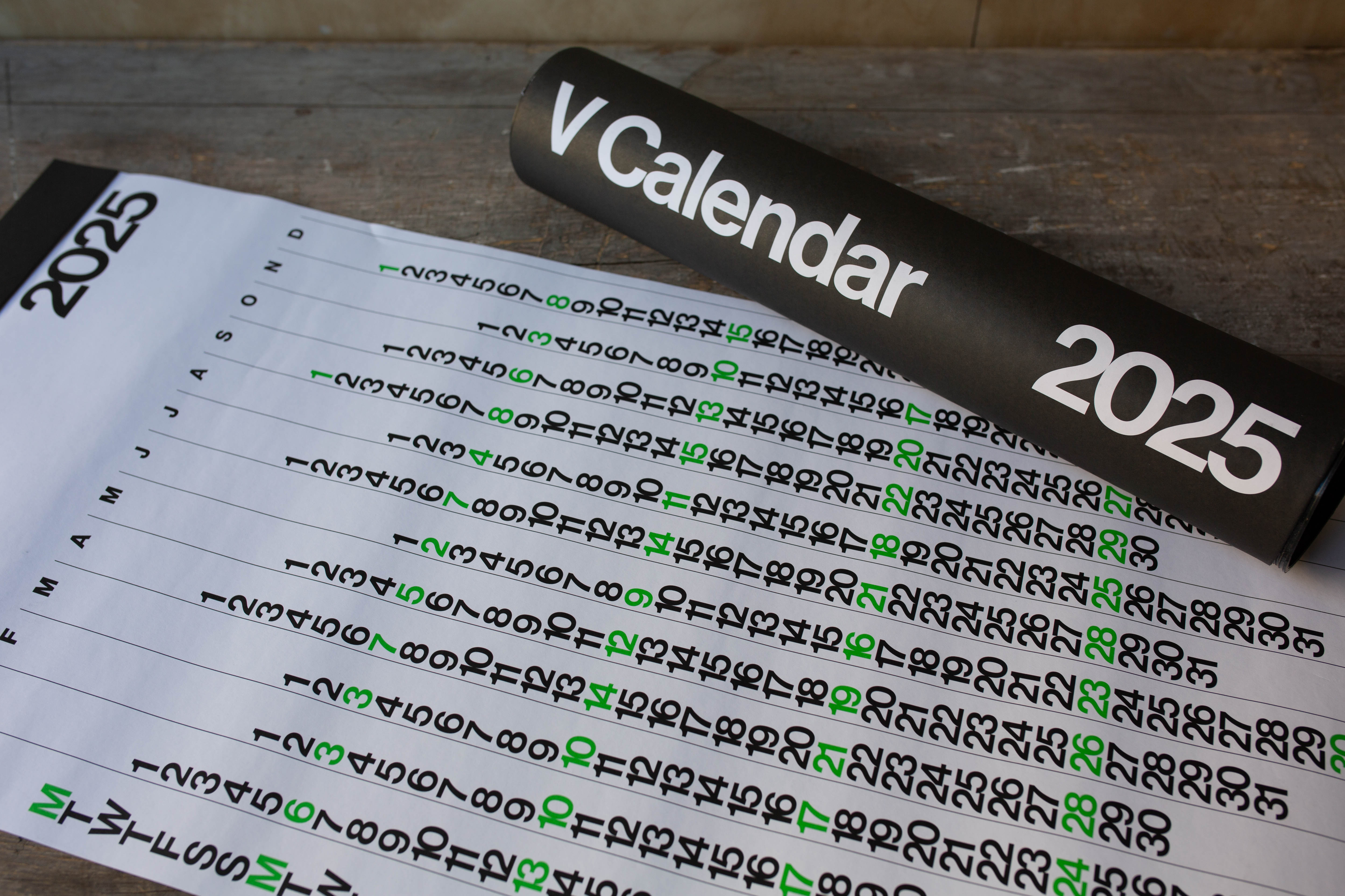 V Stendig Calendar 2025