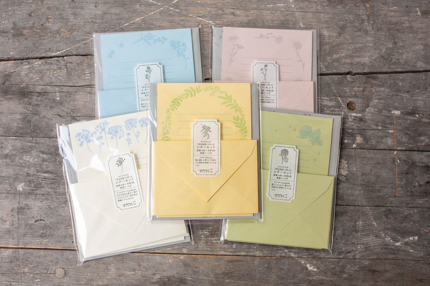 Midori Letter Set - Floral Color Washi Paper