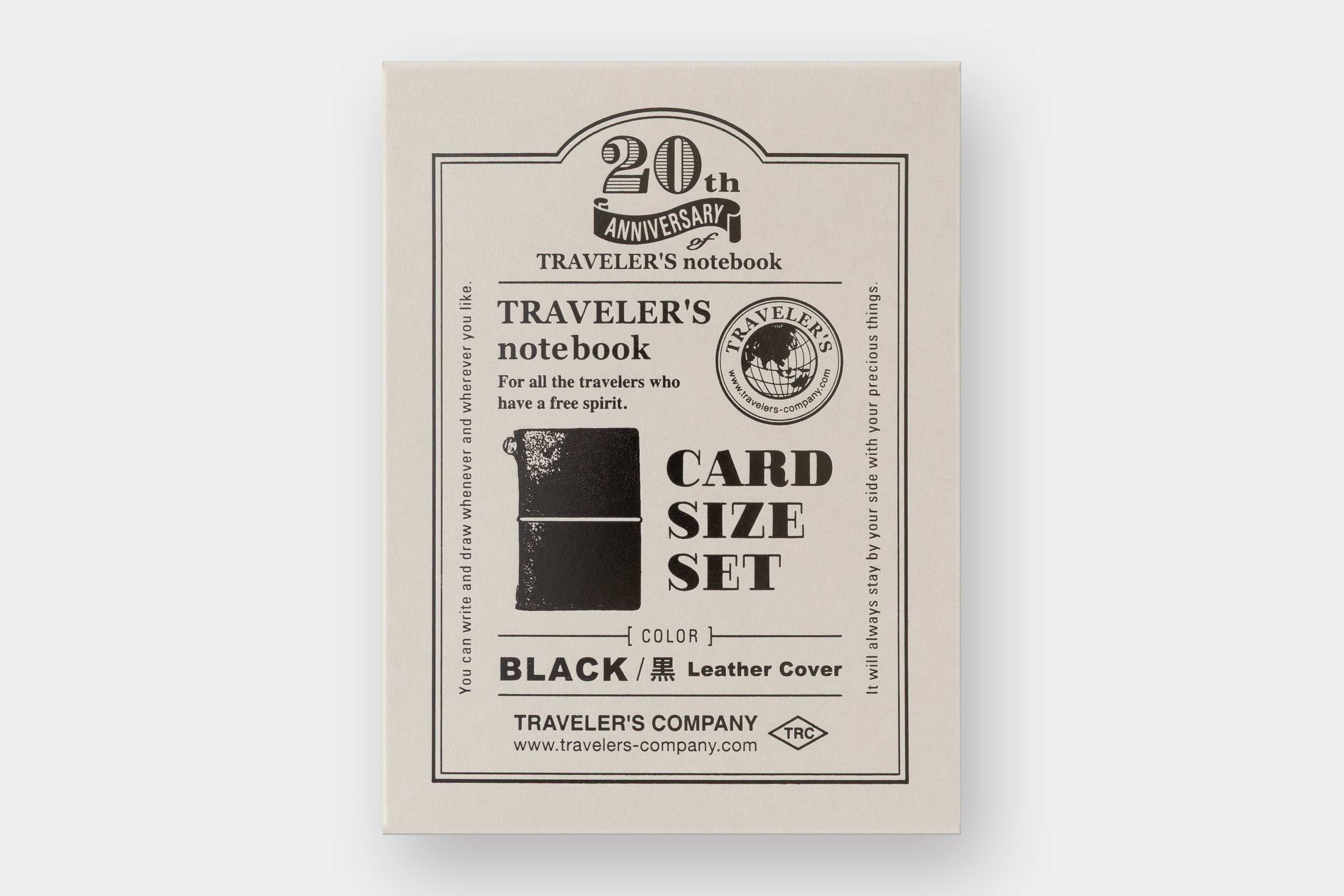 *PRE-ORDER* 20TH ANNIVERSARY of Traveler's Notebook - Card Size Set  (Black)
