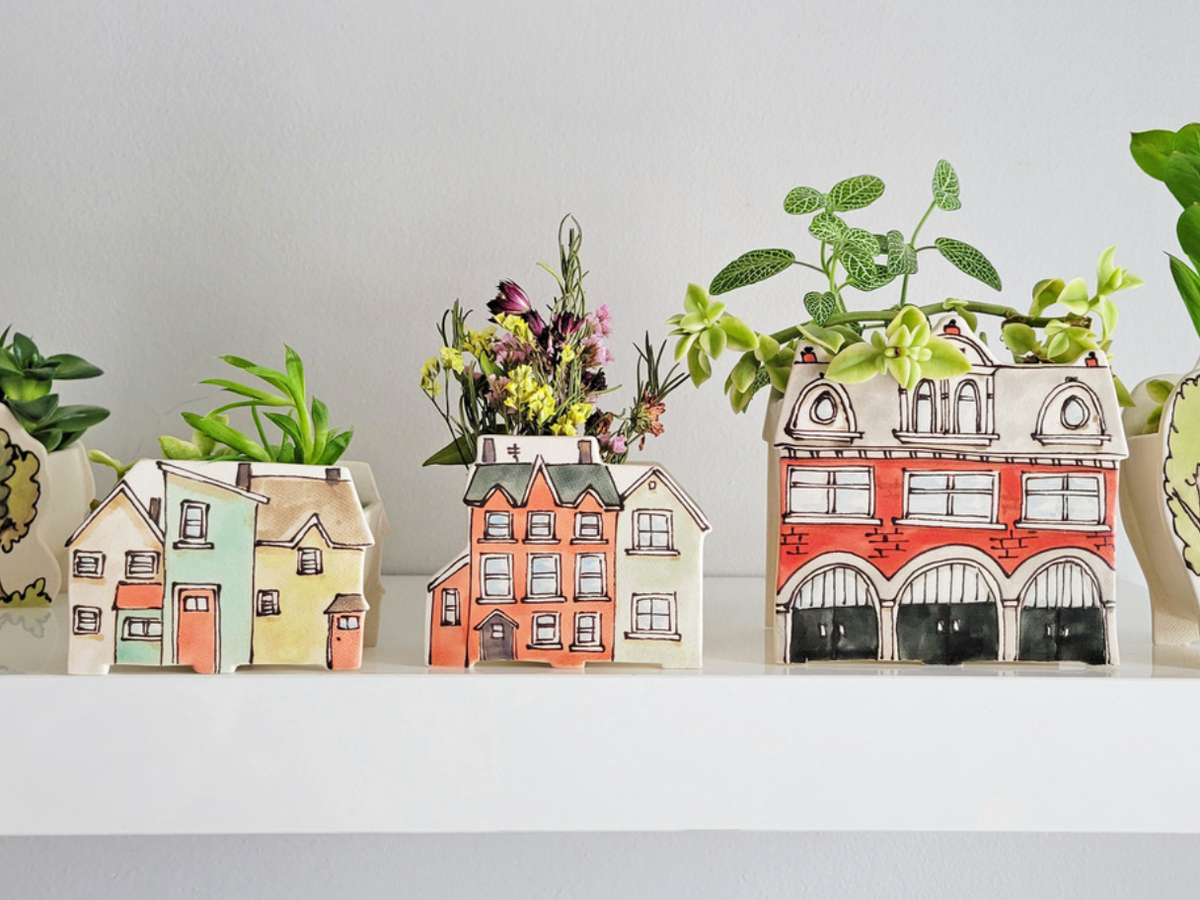 Ceramic Planter - Houses Row Series