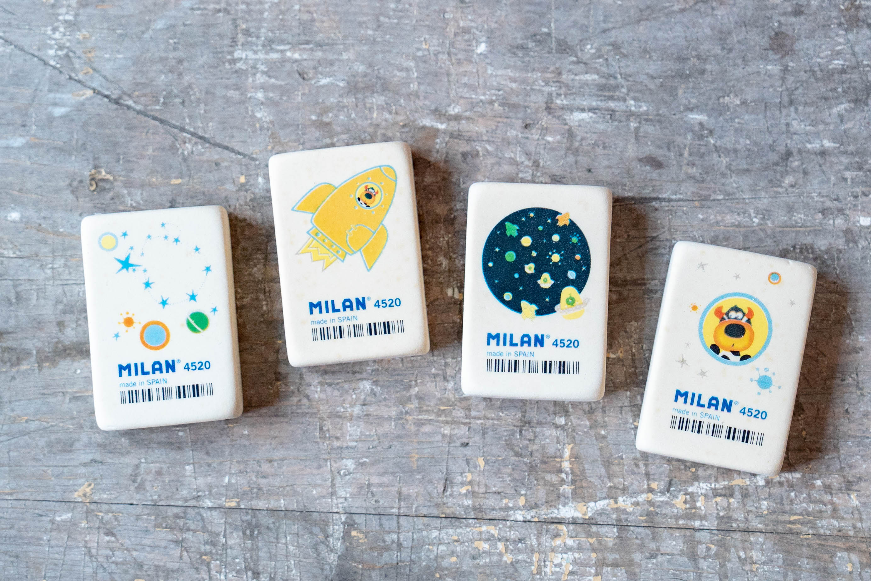 MILAN Flexible 4520 Erasers (Space Series)