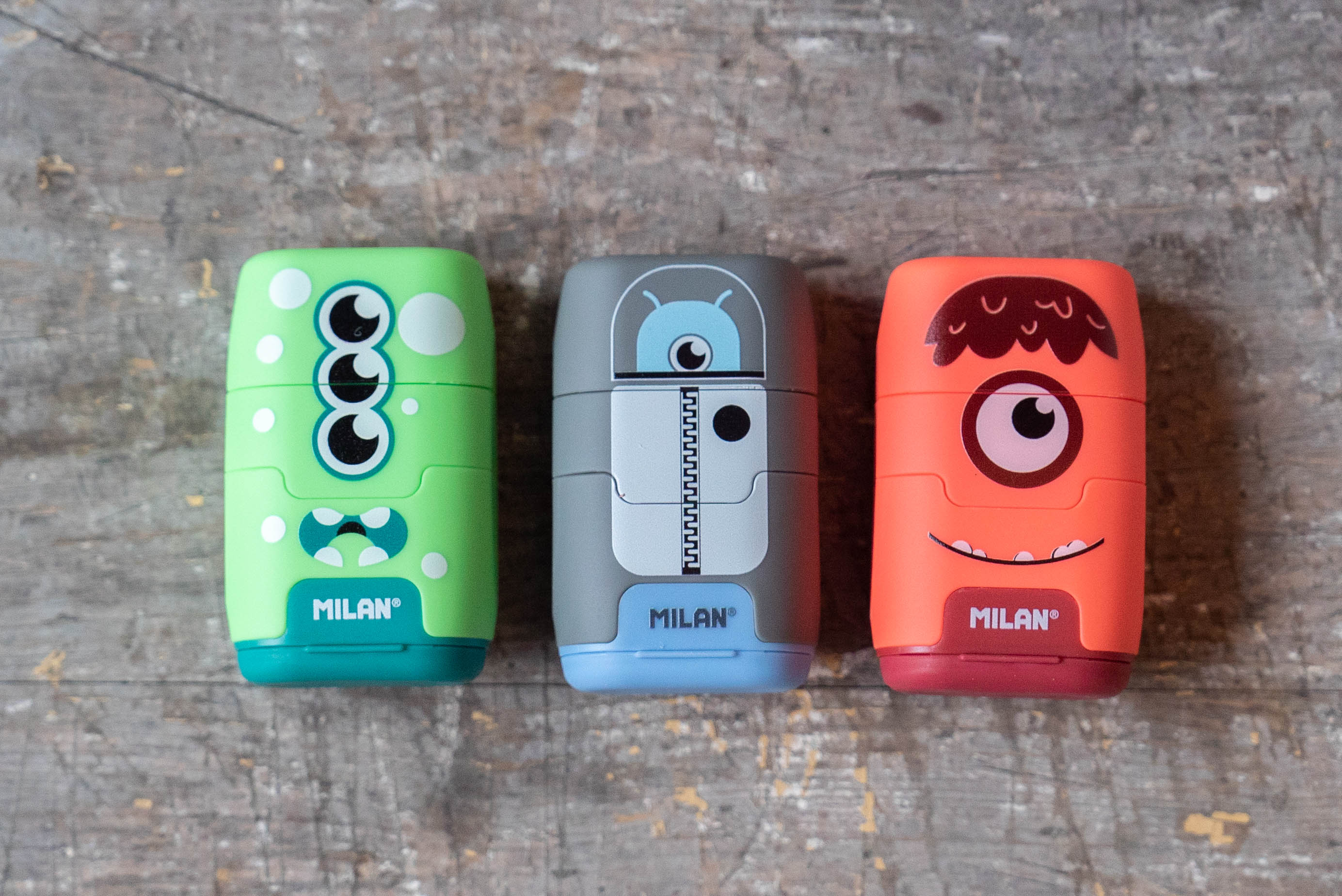 MILAN Eraser & Double Sharpener – Alien Series