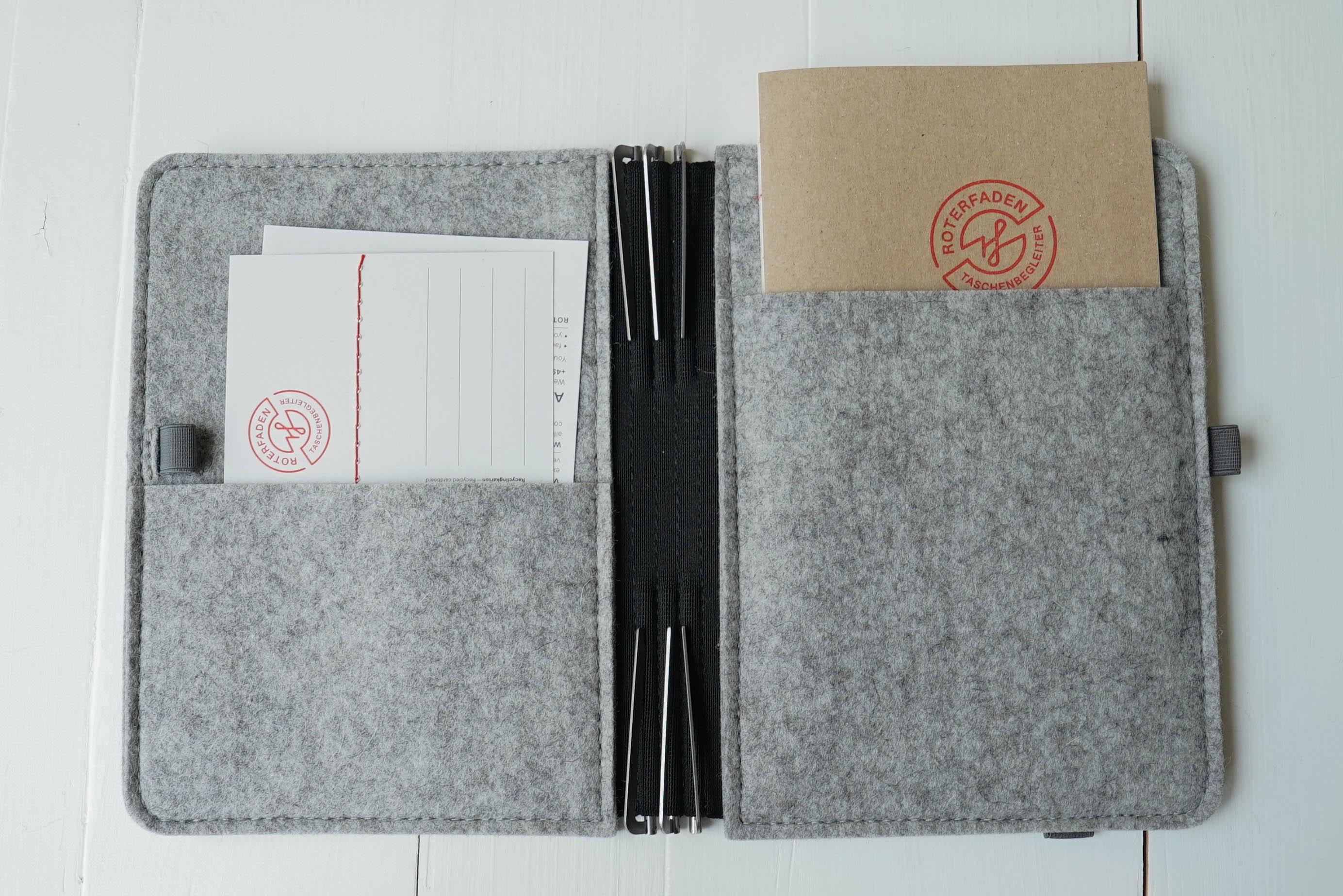 Taschenbegleiter LTD 037 - A5 Medium (Olive Seaweed/Felt light Gray/Gray)