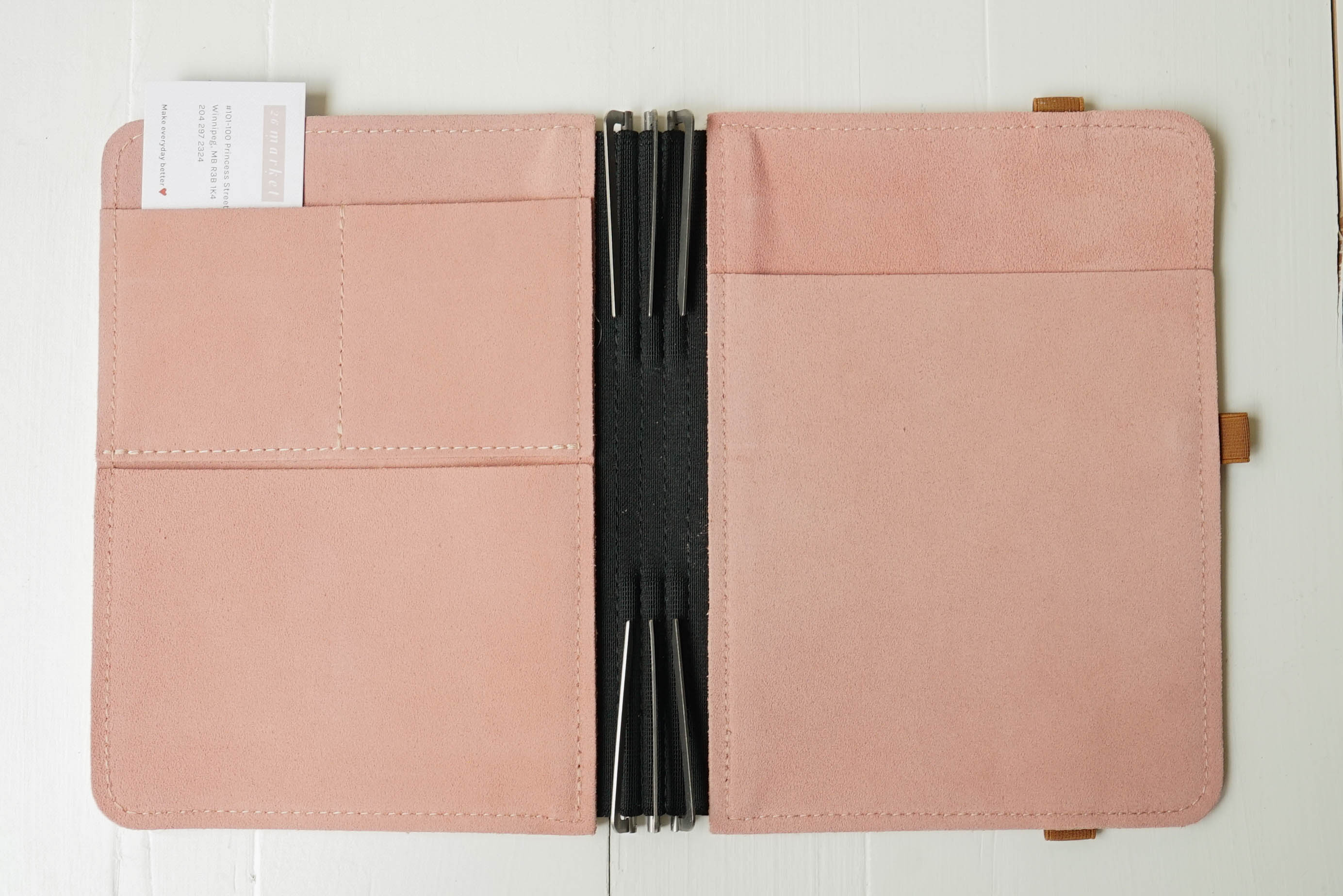 Taschenbegleiter LTD 039 - A5 Medium (Nude/Antic Rose/Dark Brown)