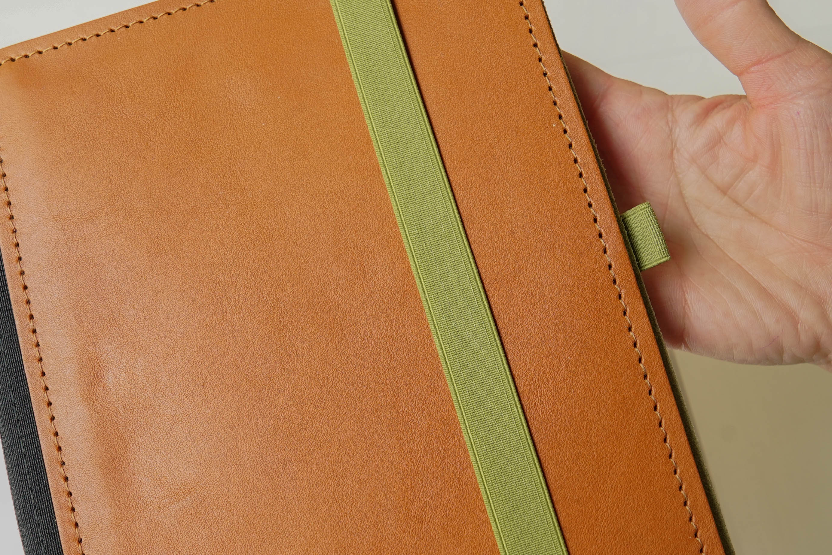 Taschenbegleiter LTD 020 - A5 Medium (Light Brown/Suede Light Olive/Olive)
