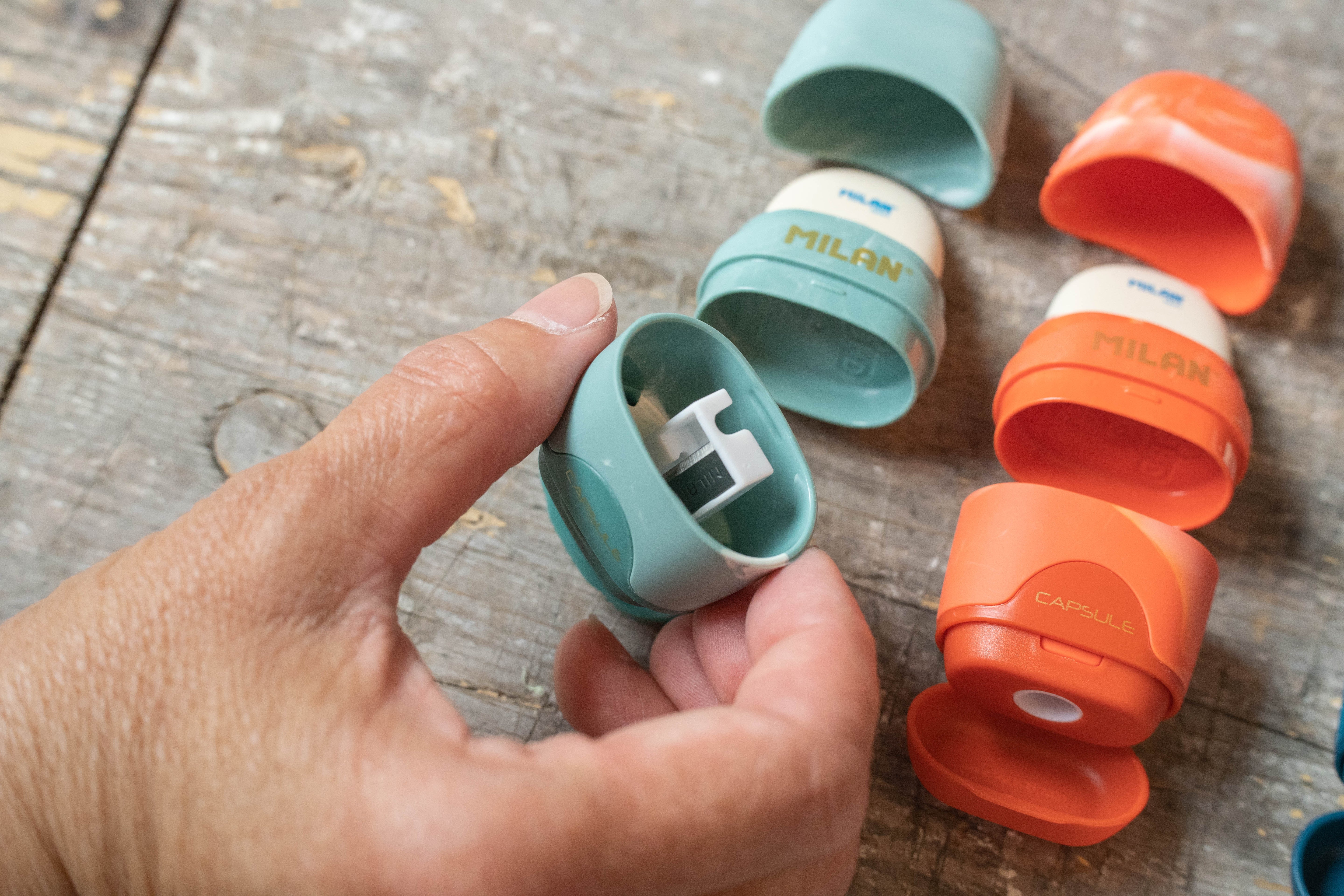 MILAN CAPSULE Eraser & Sharpener – Lava Series