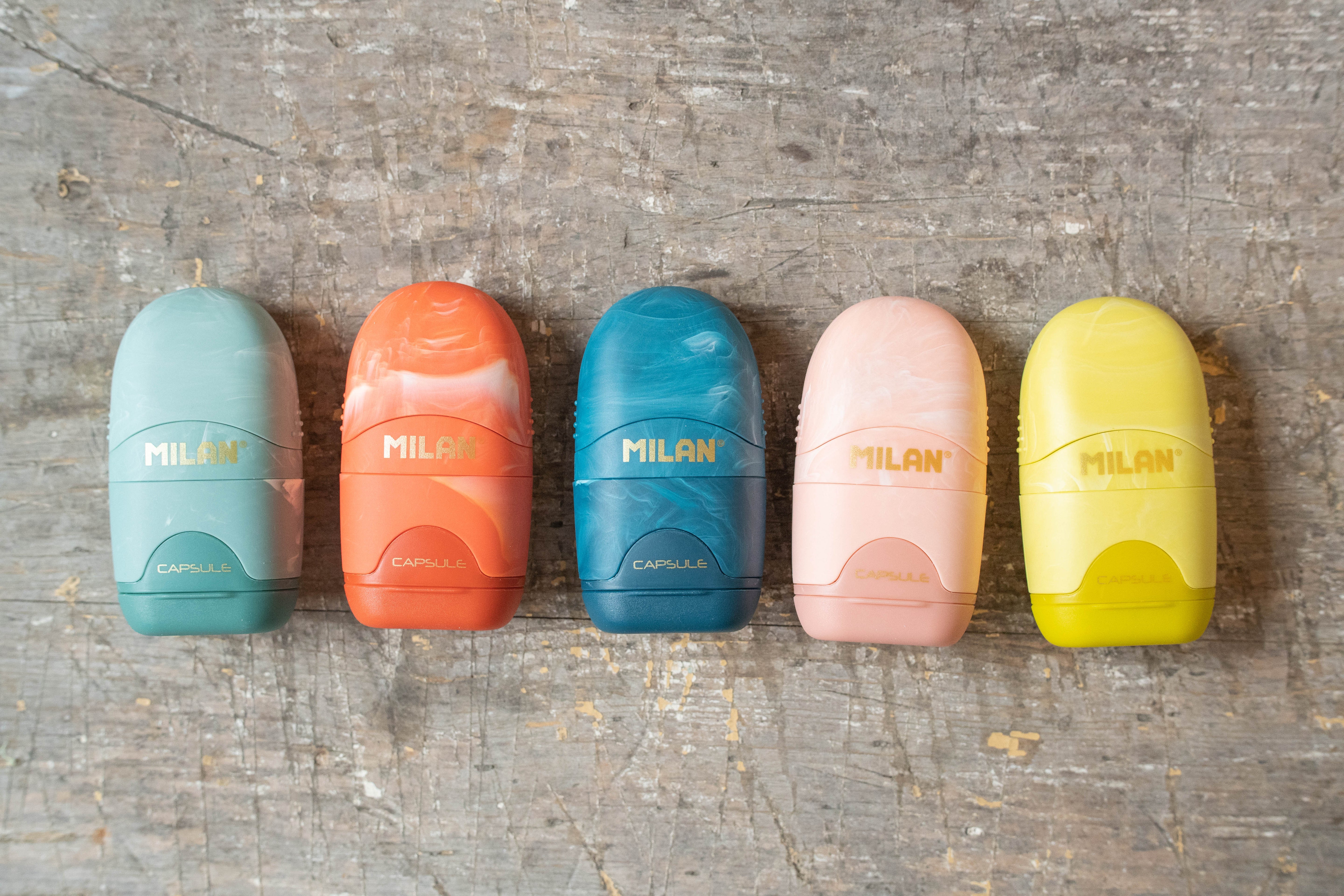 MILAN CAPSULE Eraser & Sharpener – Lava Series