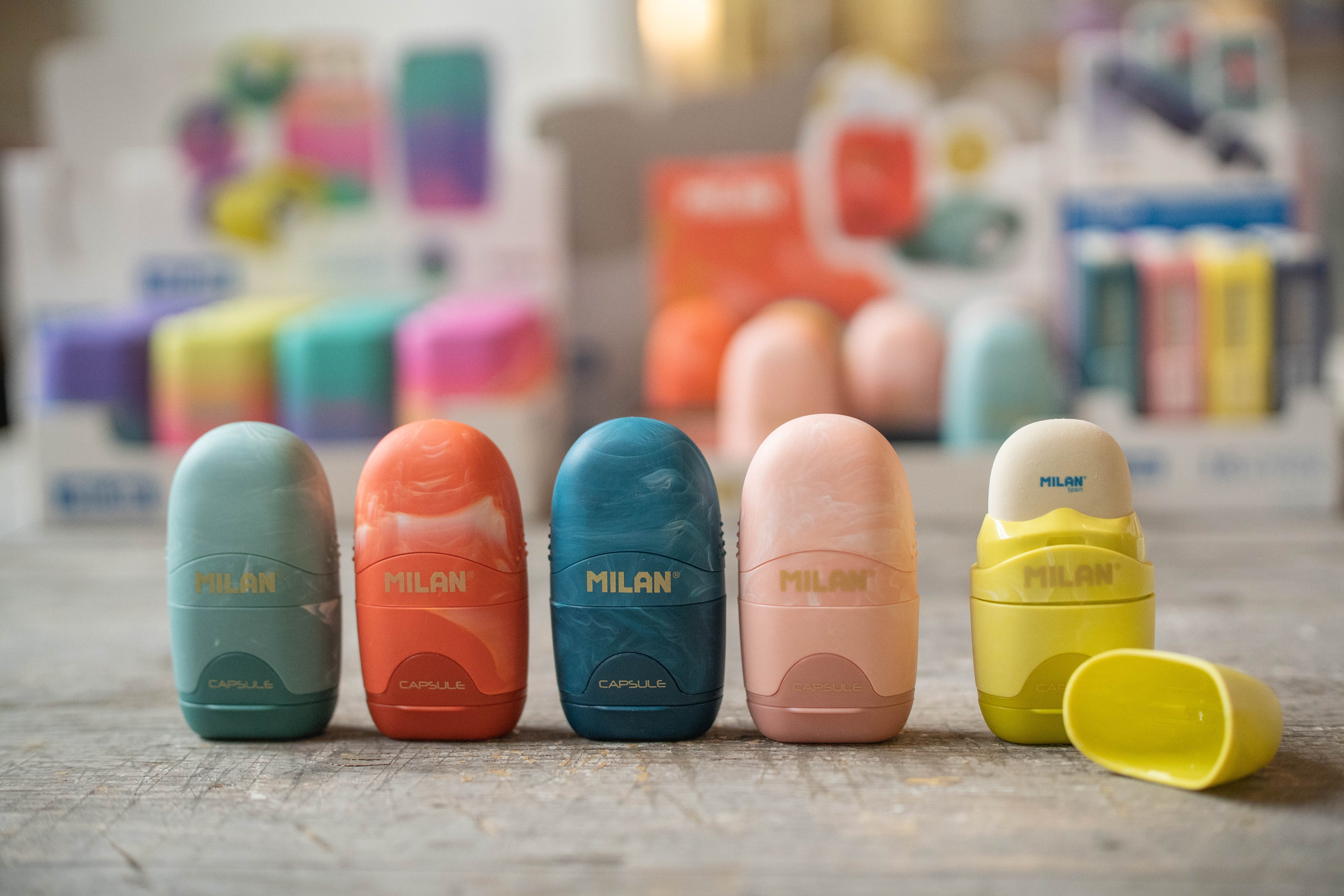 MILAN CAPSULE Eraser & Sharpener – Lava Series