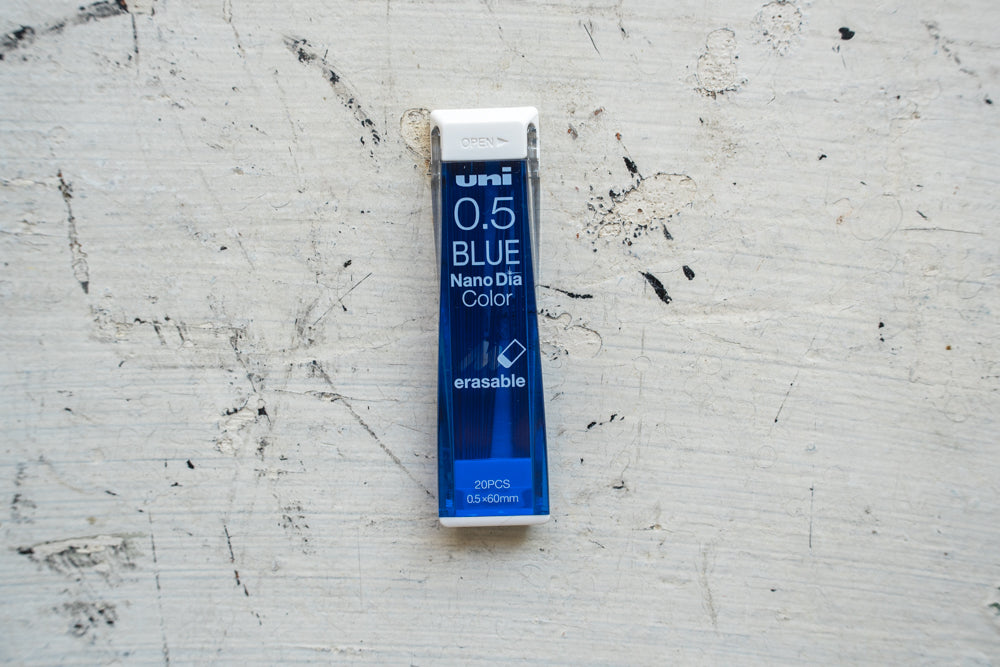 Uni Mechanical Pencil Lead Refill Nano Dia Color - 0.5mm (Blue)