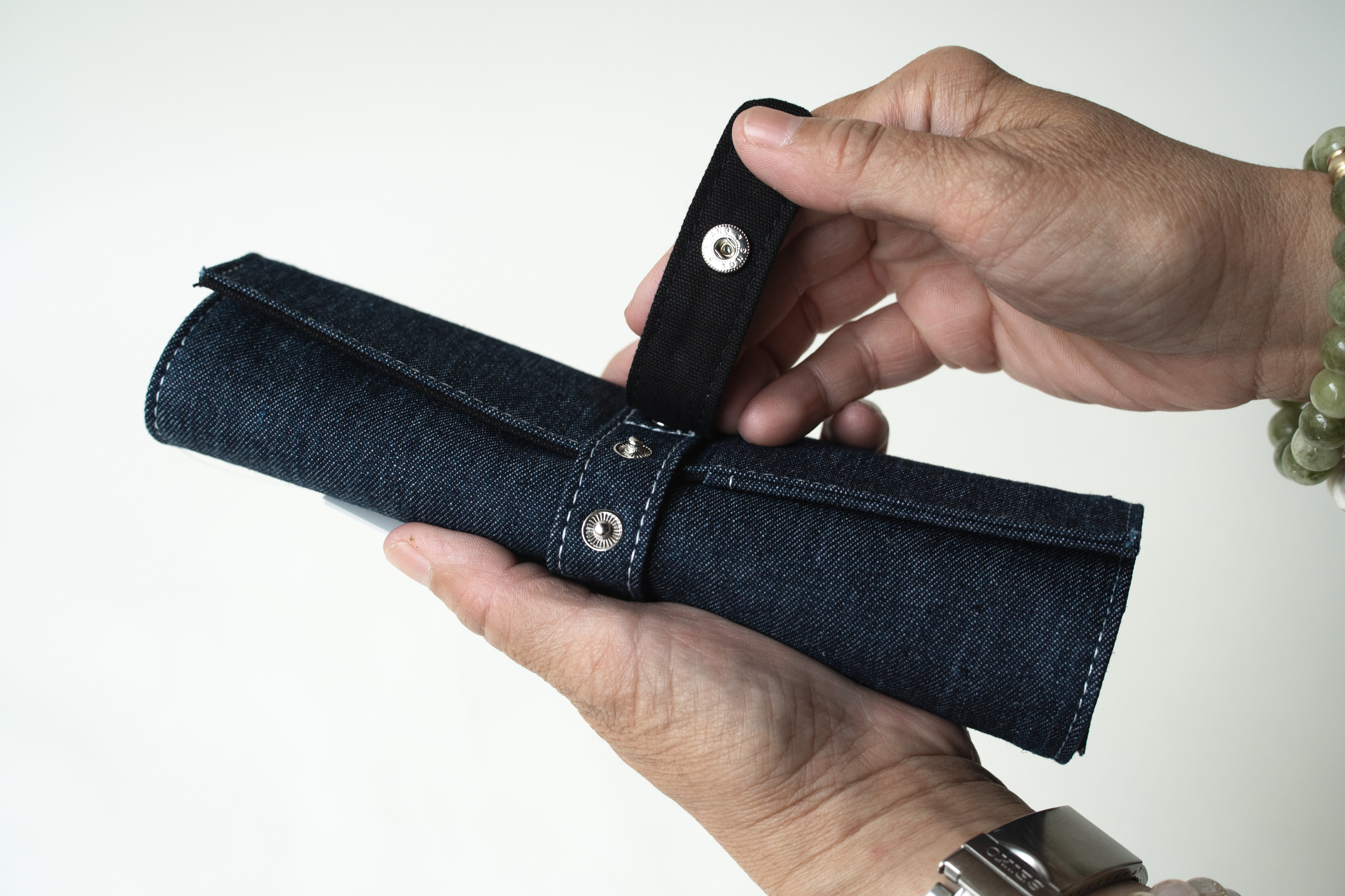 Delfonics Roll Pen Case - Denim Dark Blue