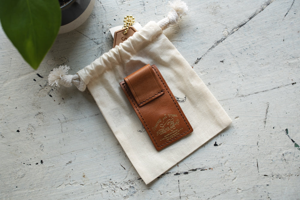 Magnetic Pen Clip / Pull-up leather