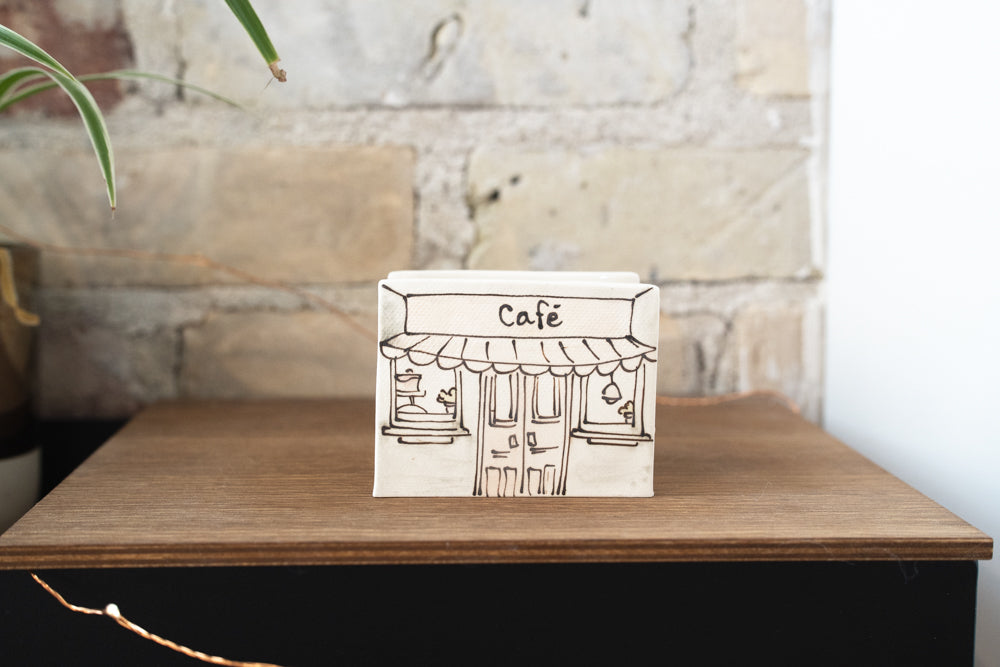 Ceramic Small Planter - Coffee shop