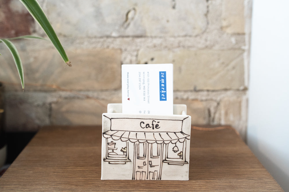 Ceramic Small Planter - Coffee shop