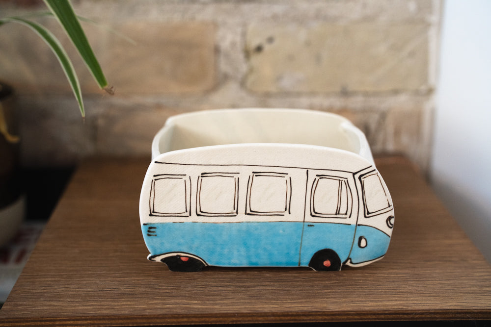 Ceramic Large Planter - Blue Van