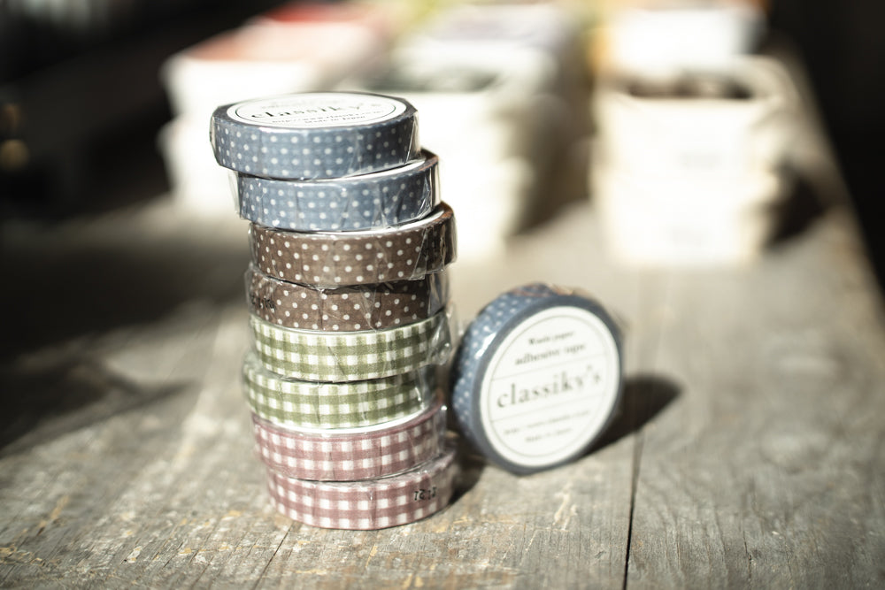 Gingham and Dots Washi Tape - 10mm