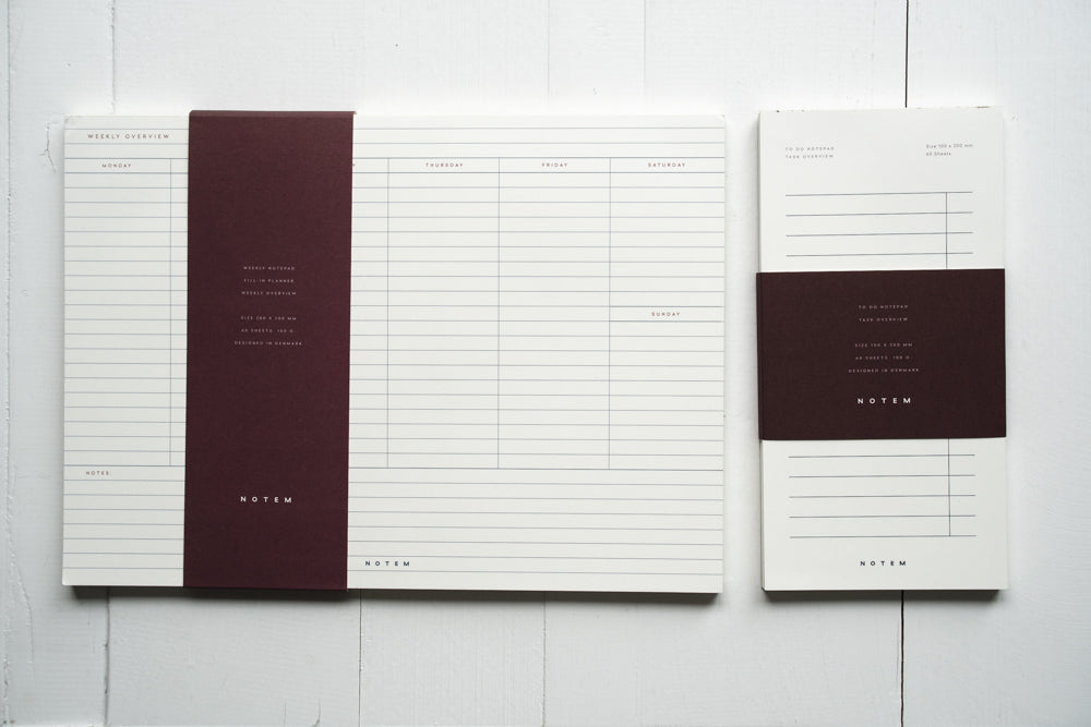 MILO Undated Weekly Planner Notepad
