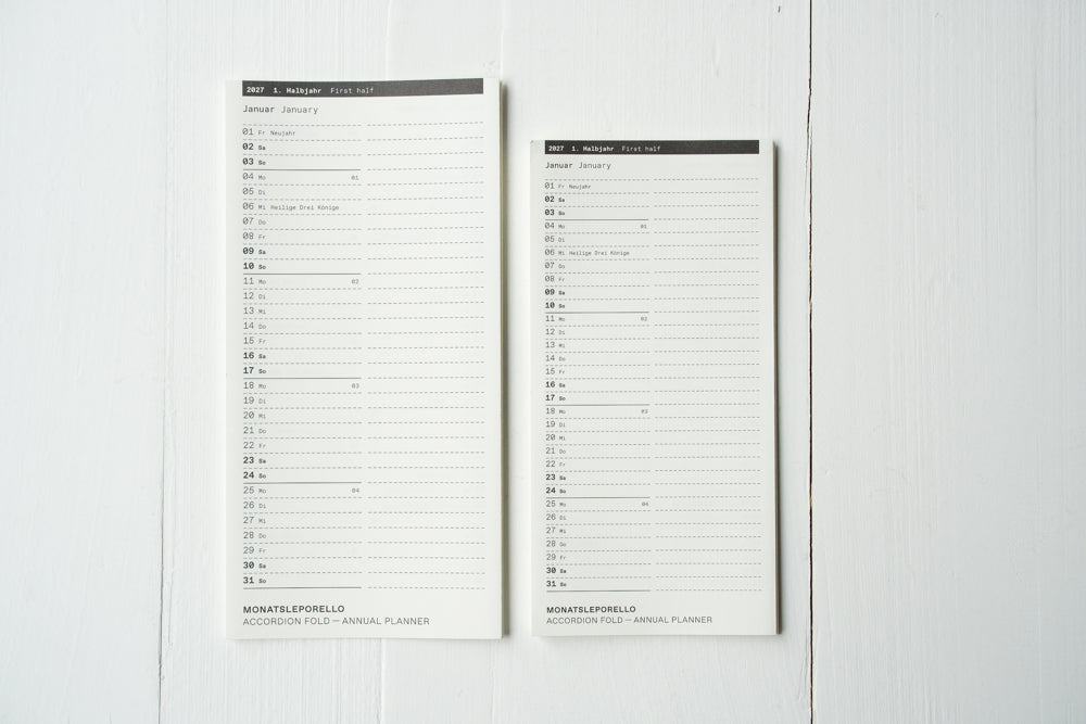 2027 Accordion Calendar