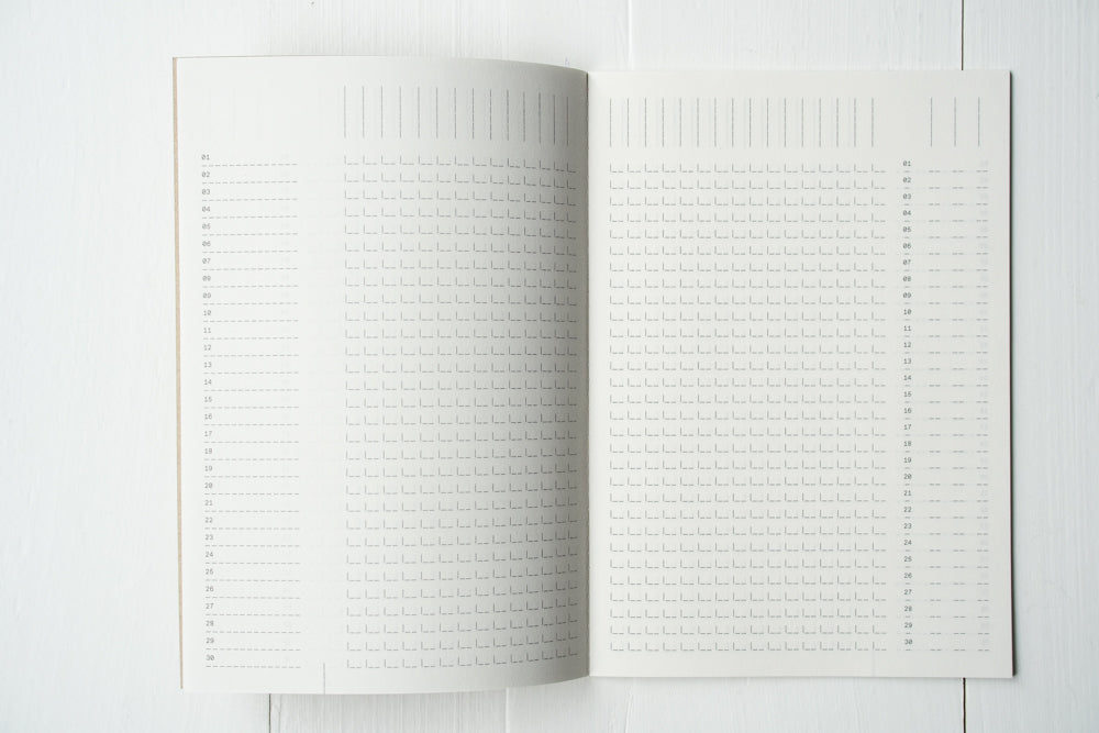 Note booklet – lists of grades
