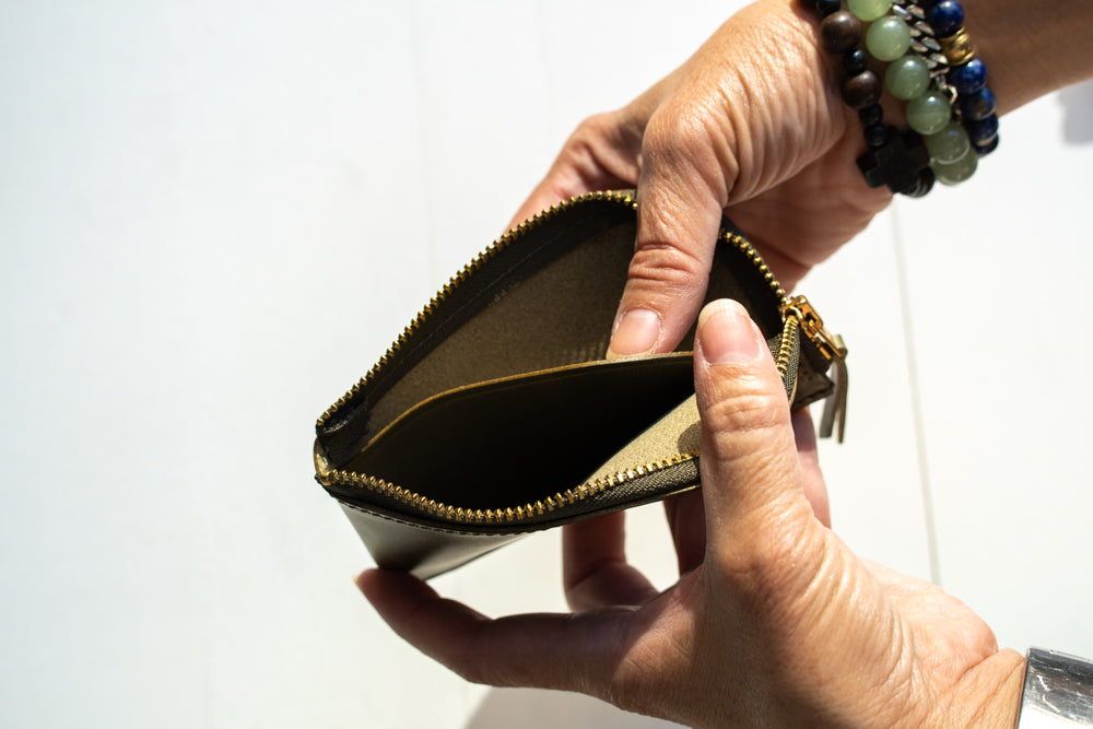 TSL Card Wallet Dad / Pull-up leather