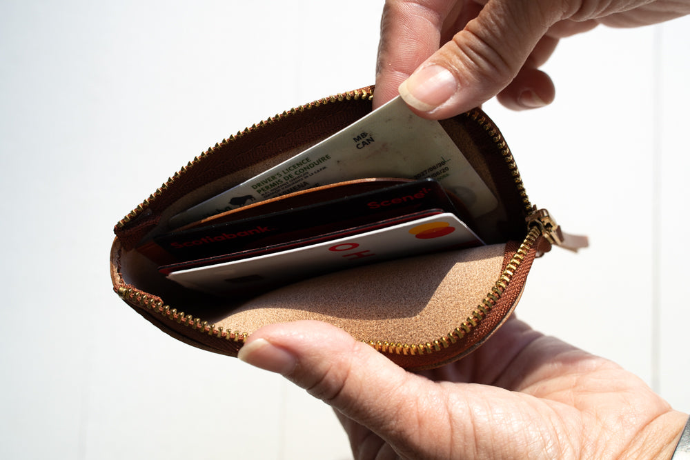 TSL Card Wallet Dad / Pull-up leather