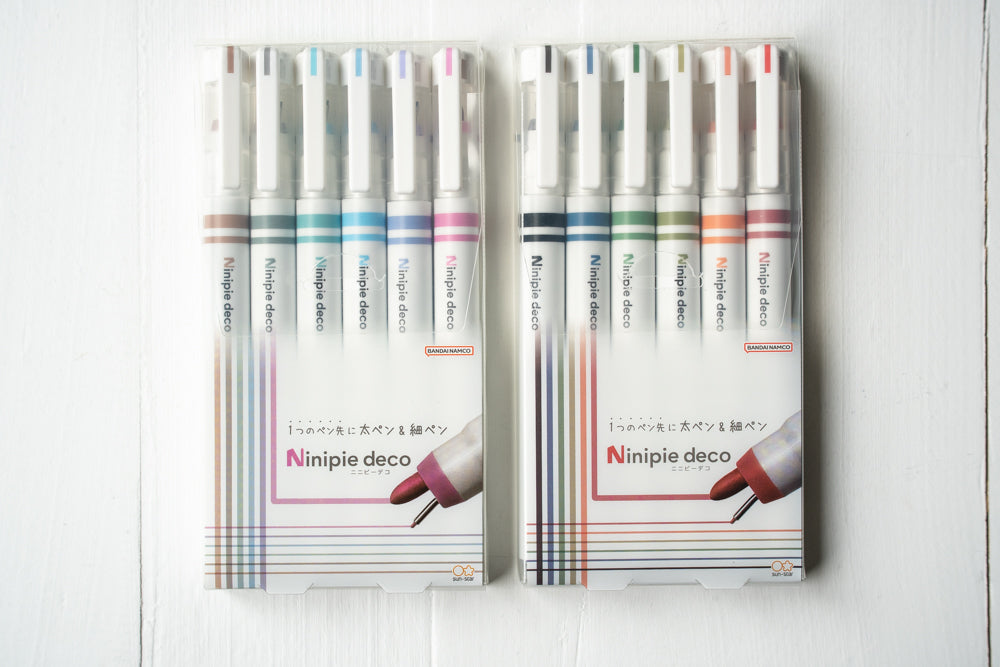 Ninipie Deco Dual Tip Pen - Set of 6