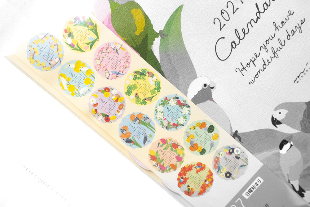 2027 Die-Cut Bird Calendar Wall-Hanging