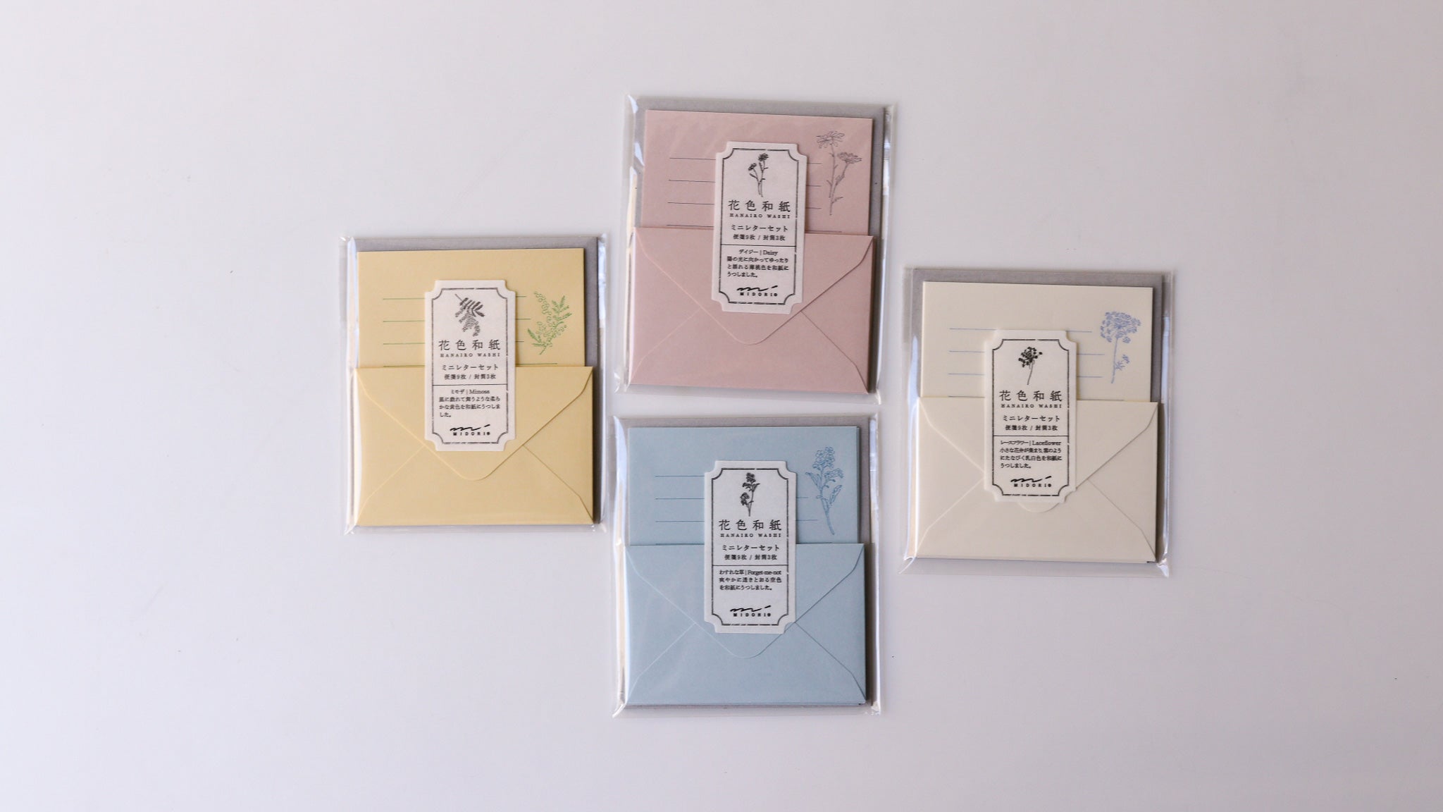 Mini Midori Letter Set - Floral Color Washi Paper
