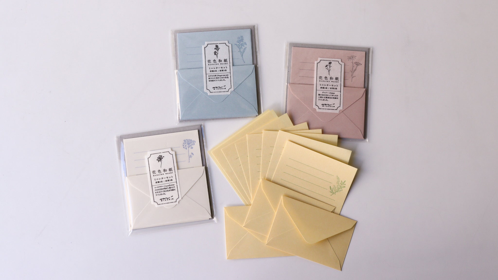 Mini Midori Letter Set - Floral Color Washi Paper