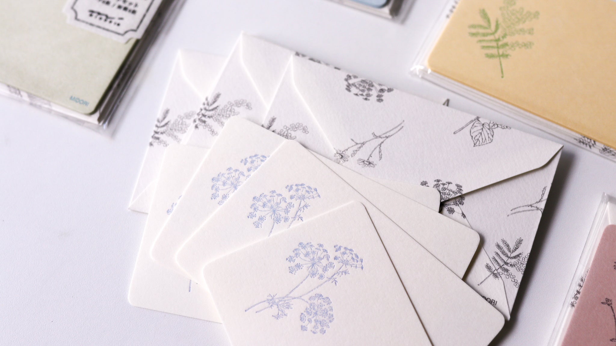 Midori Card Set - Floral Color Washi Paper