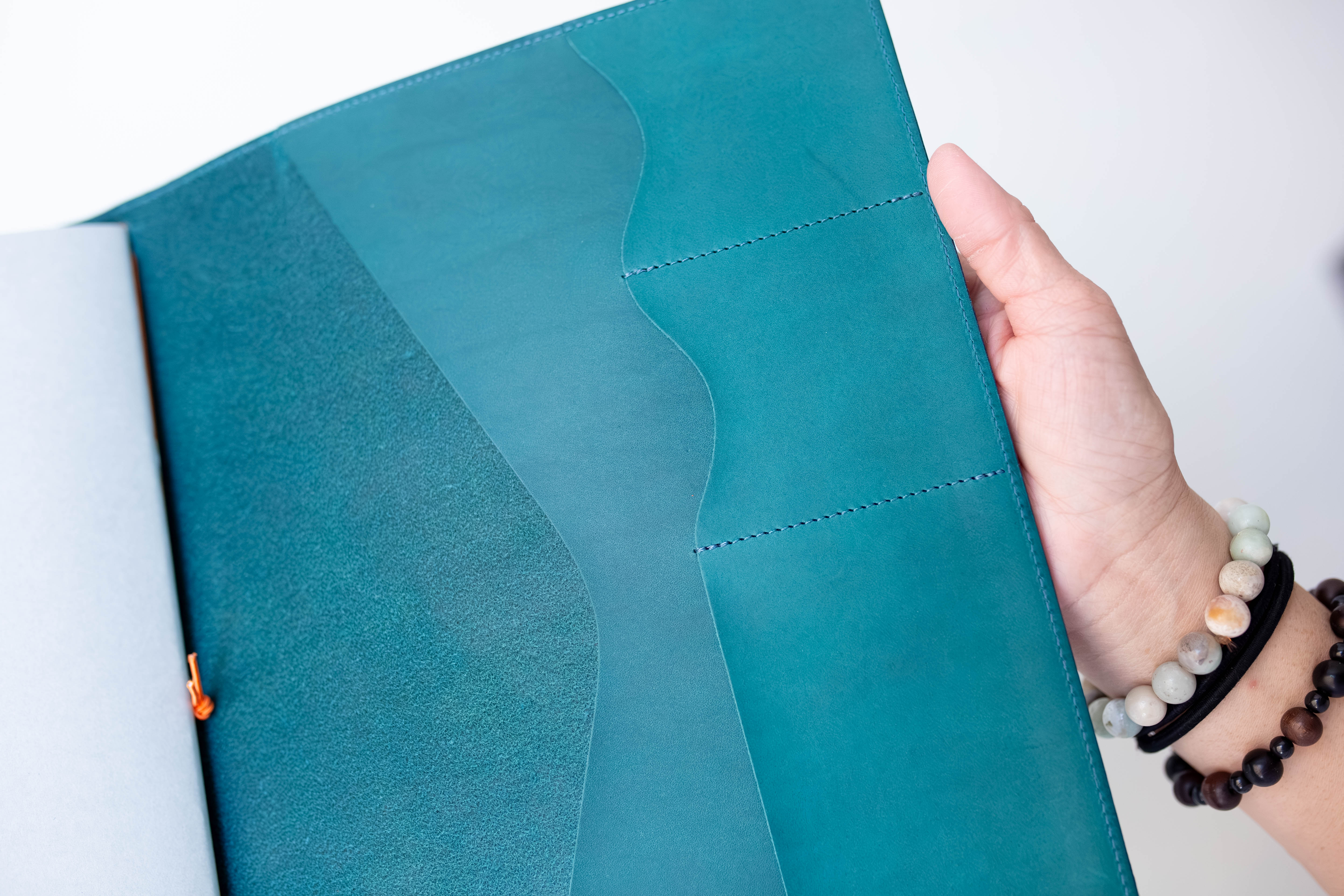 Le Portfolio | Leather Portfolio (Petrol Blue) - A4