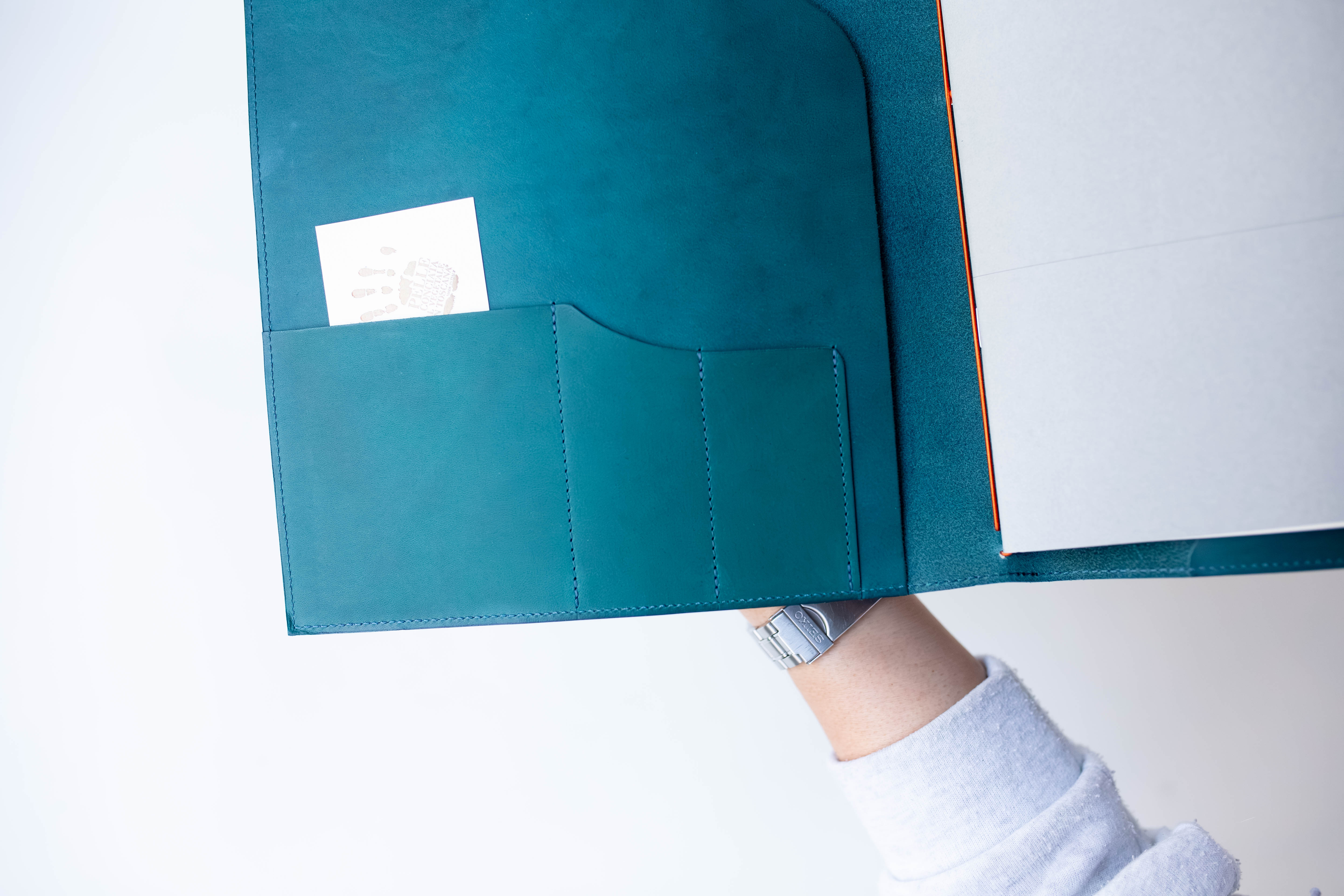 Le Portfolio | Leather Portfolio (Petrol Blue) - A4