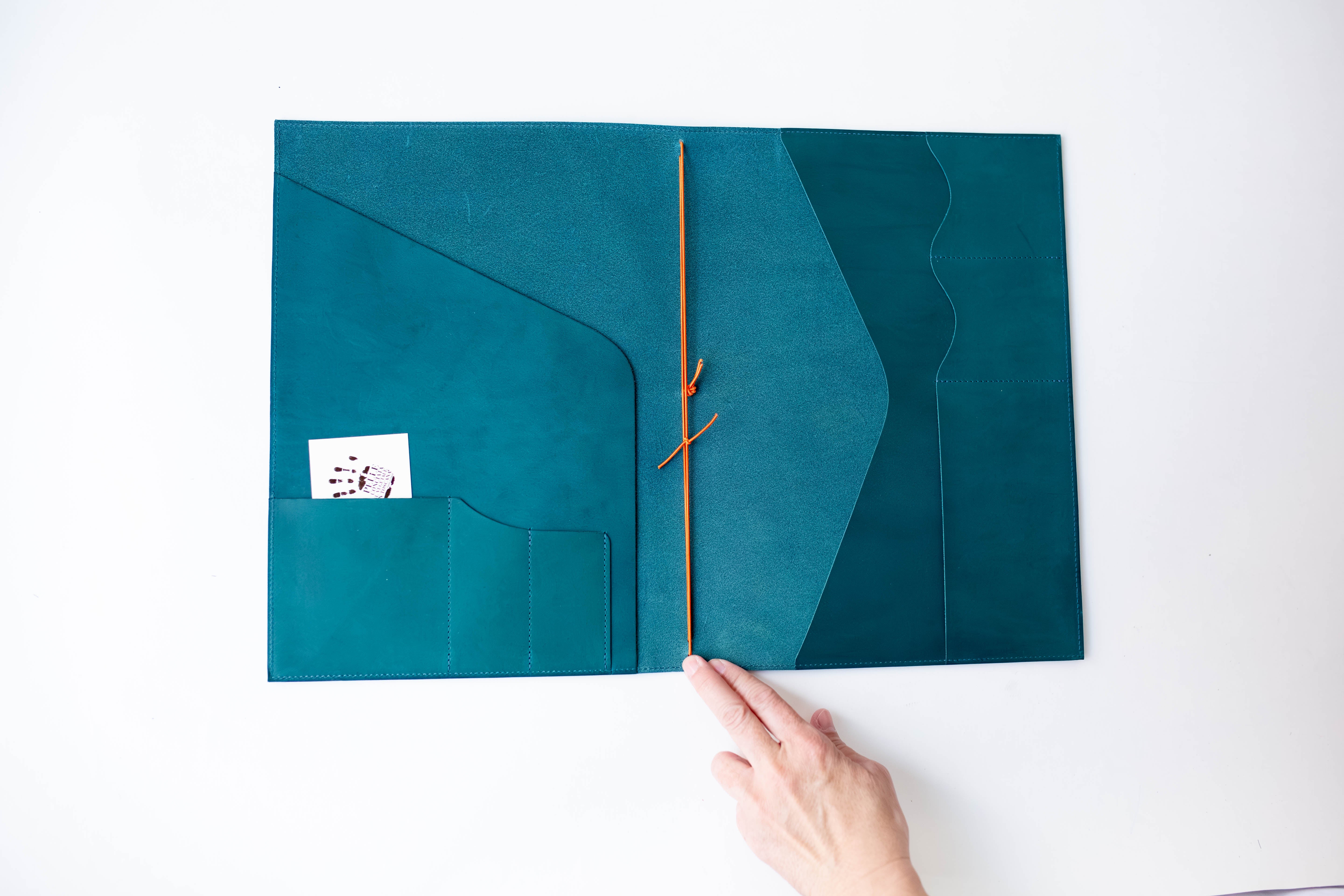 Le Portfolio | Leather Portfolio (Petrol Blue) - A4