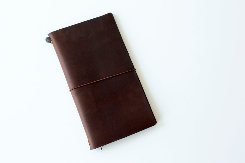 Traveler's Notebook Cover (Brown, Camel, Blue, Black) - Regular Size