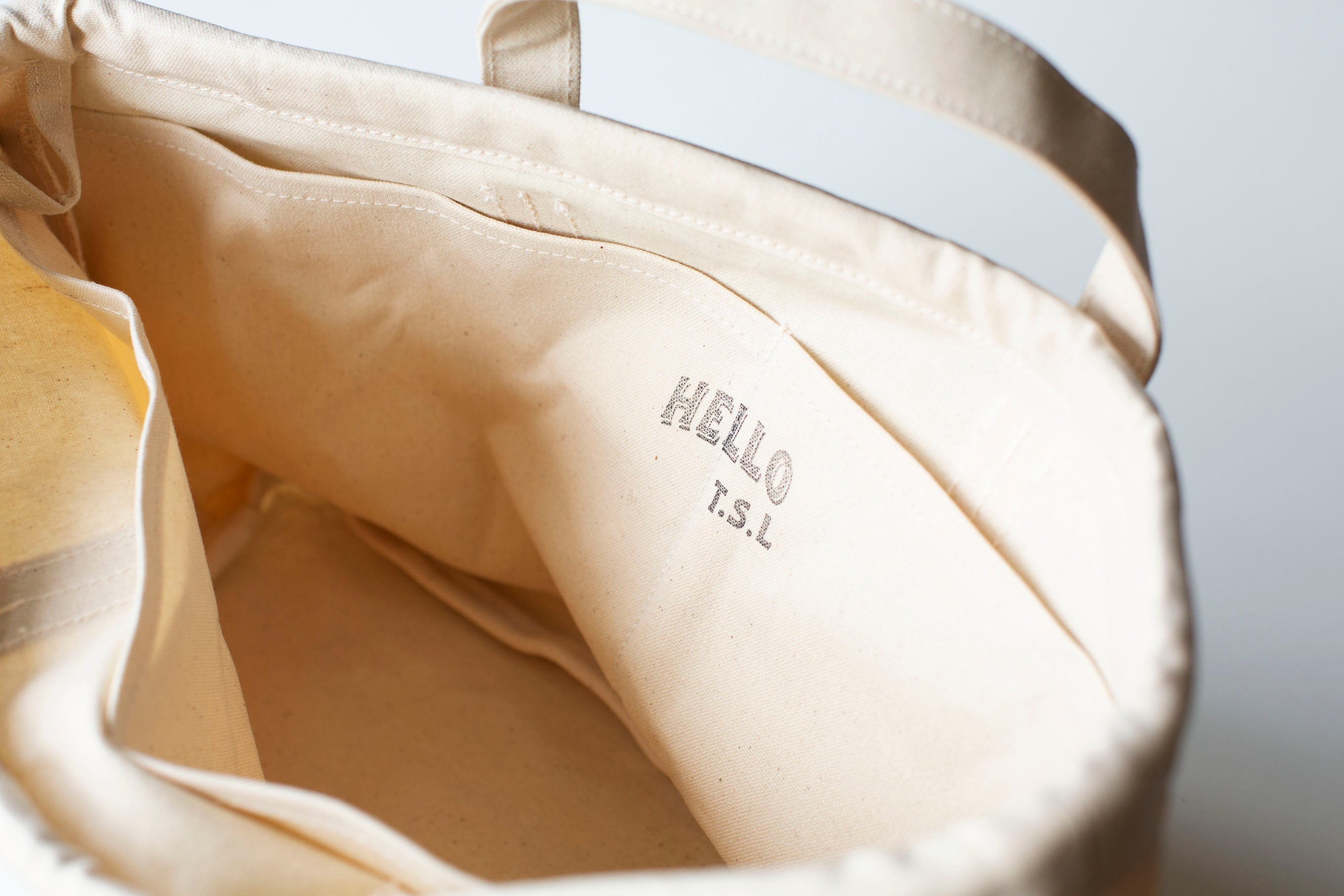 "Hello TSL" Canvas Bag Shallow