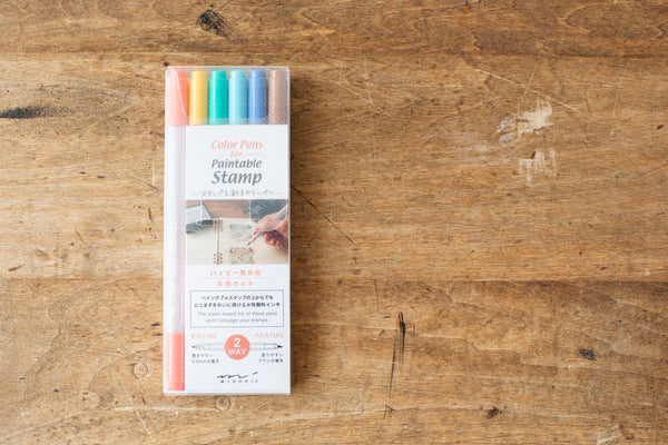Color Pens for Paintable Stamp Happy