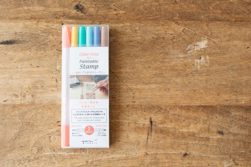 Color Pens for Paintable Stamp Happy